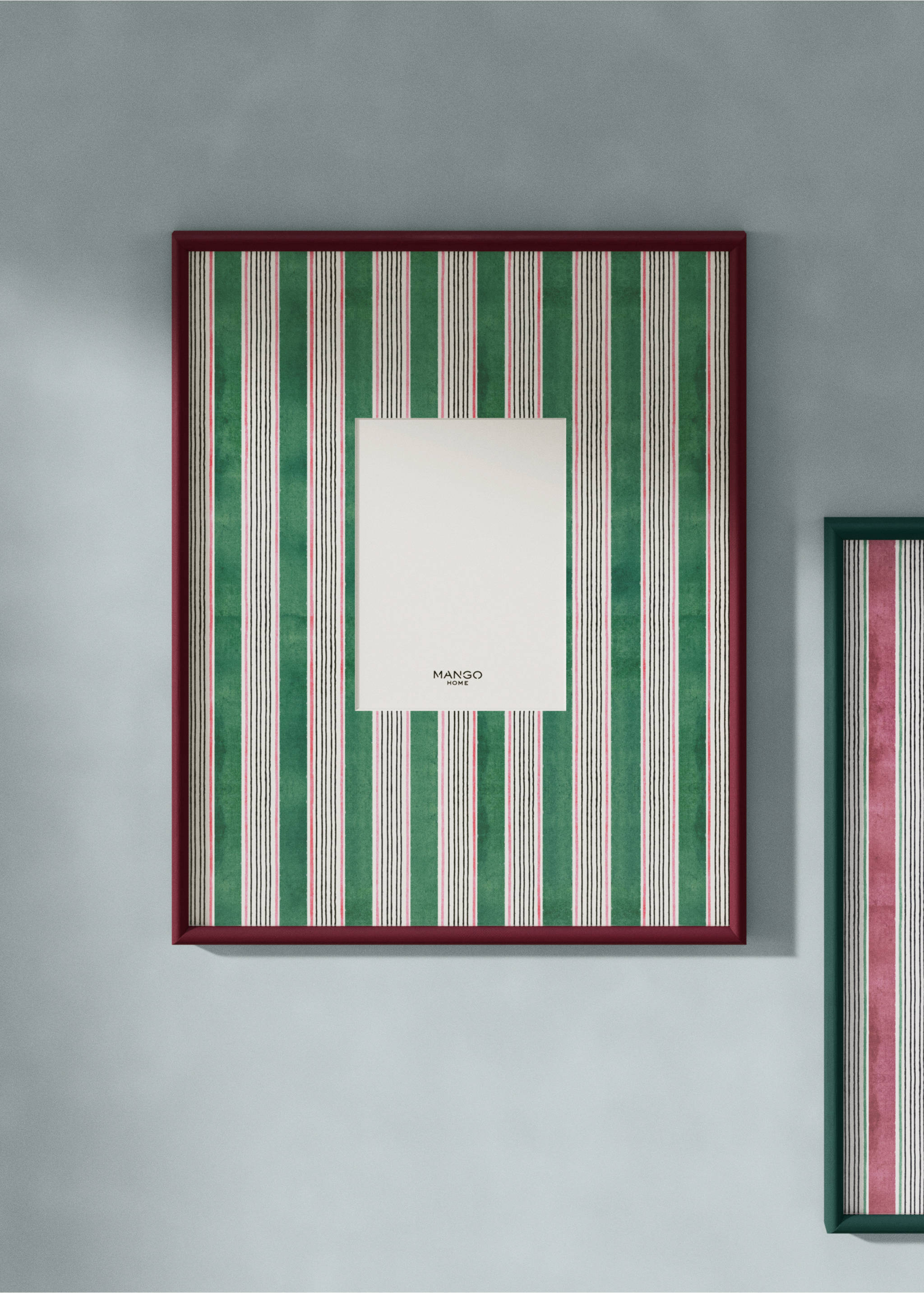 Marco madera líneas mediano - Plano general, Fucsia. Ref: 27092934-00.
