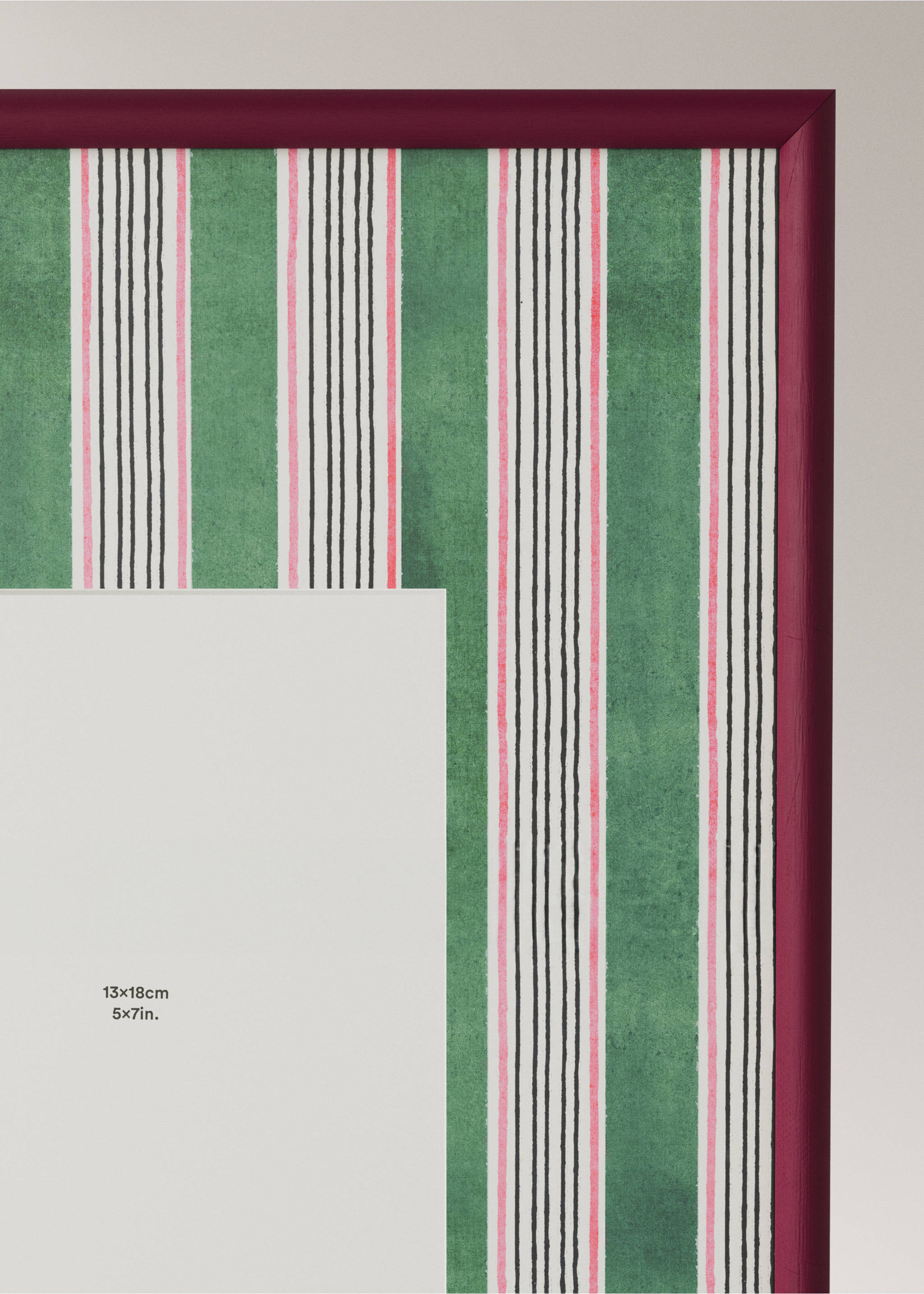 Marco madera líneas mediano - Detalle del artículo 1, Fucsia. Ref: 27092934-00.