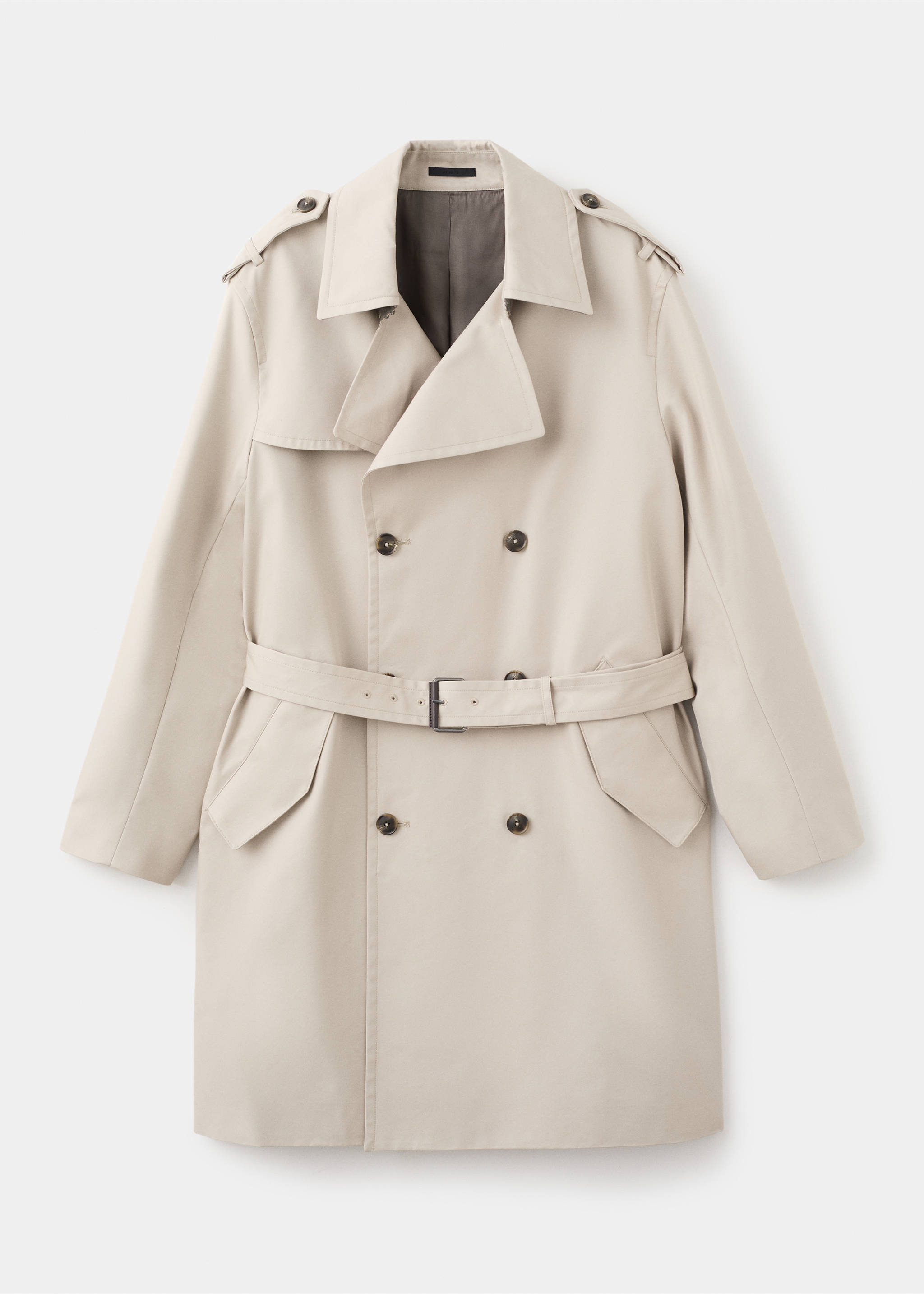 Water-repellent belted trench coat - Article without model, Beige. Ref: 27093267-00.