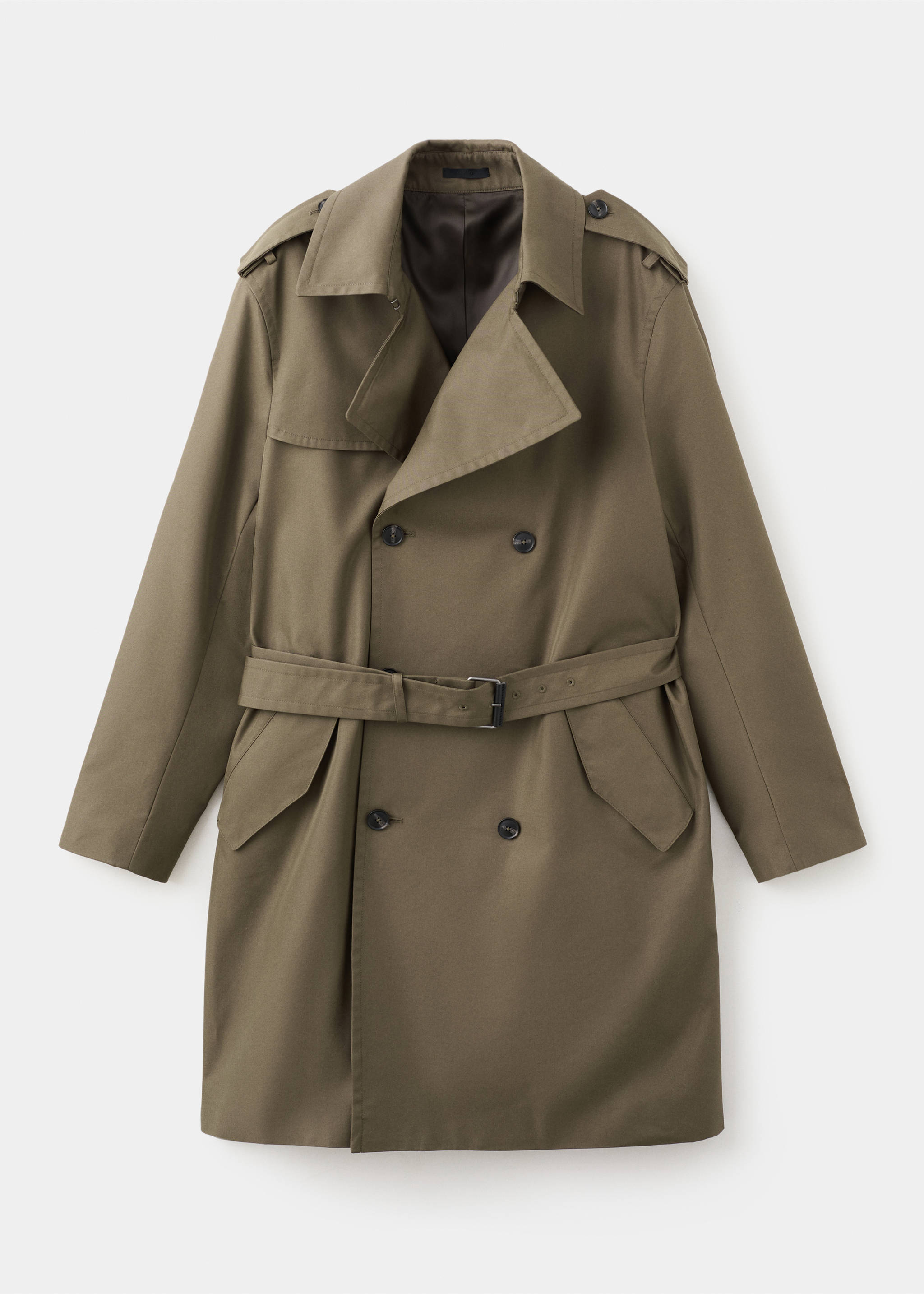 Water-repellent belted trench coat - Article without model, Medium Brown. Ref: 27093267-00.