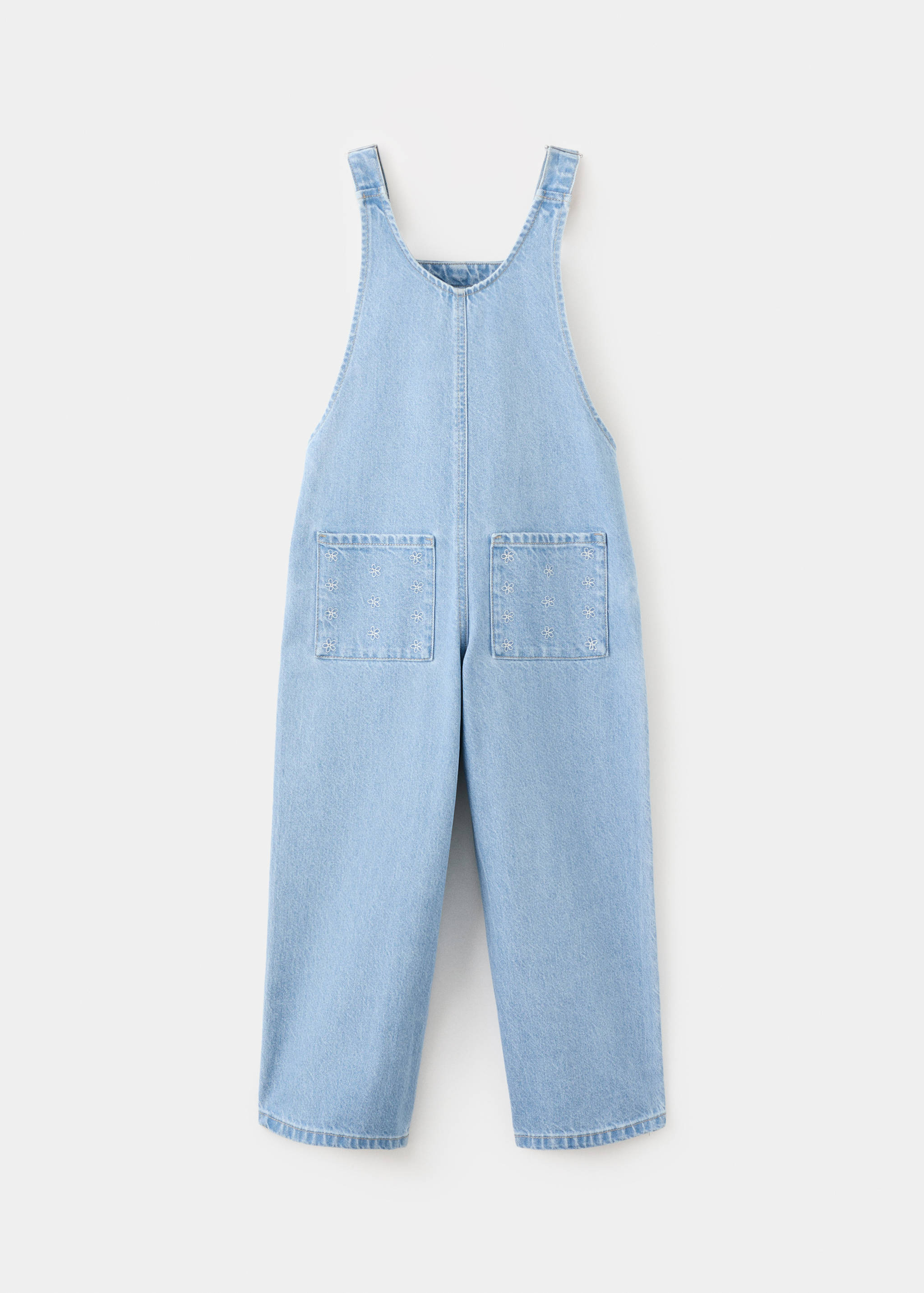 刺绣牛仔布工装裤 - null