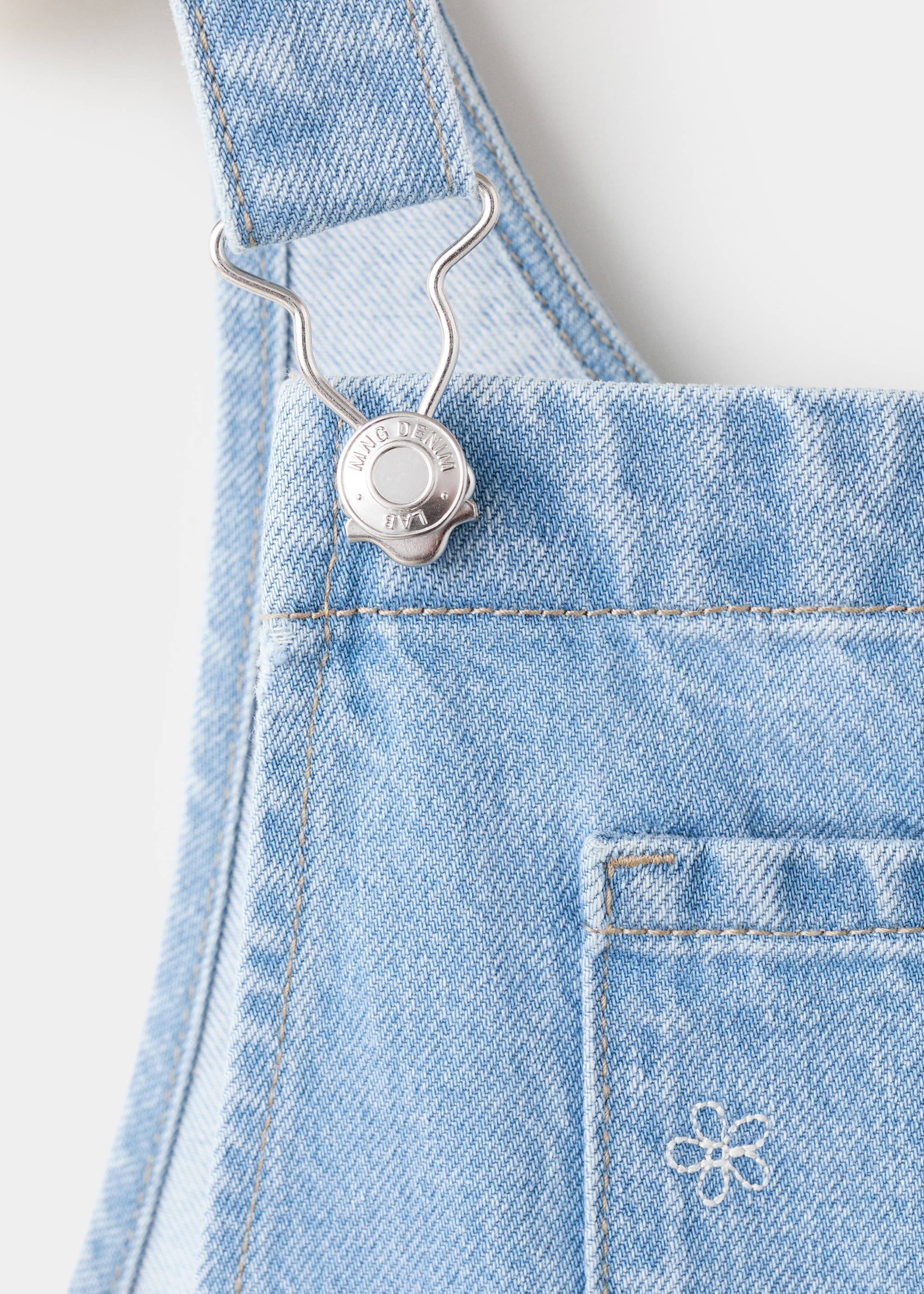 刺绣牛仔布工装裤 - null