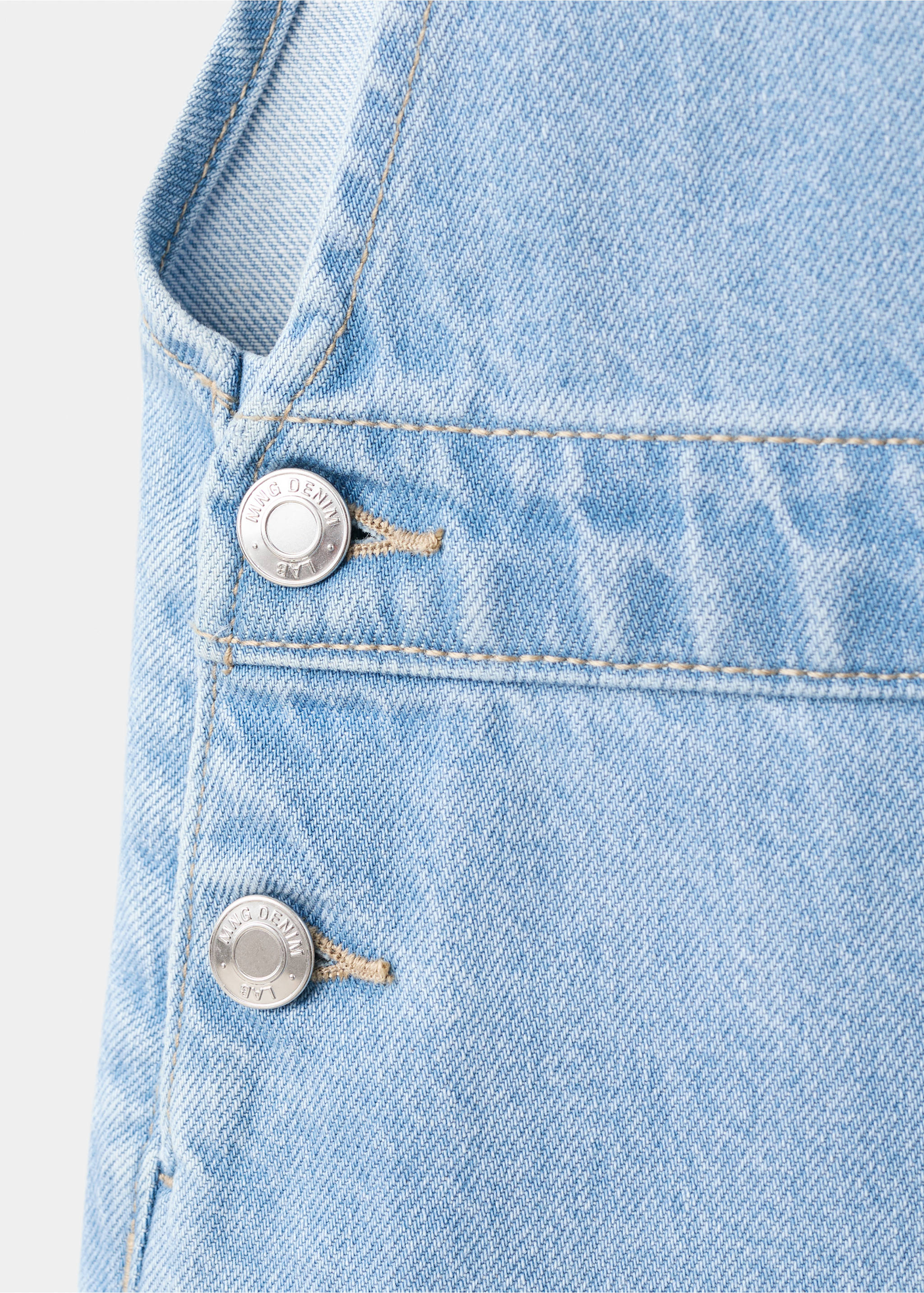 刺绣牛仔布工装裤 - null, 中蓝色. Ref: 27093268-00.