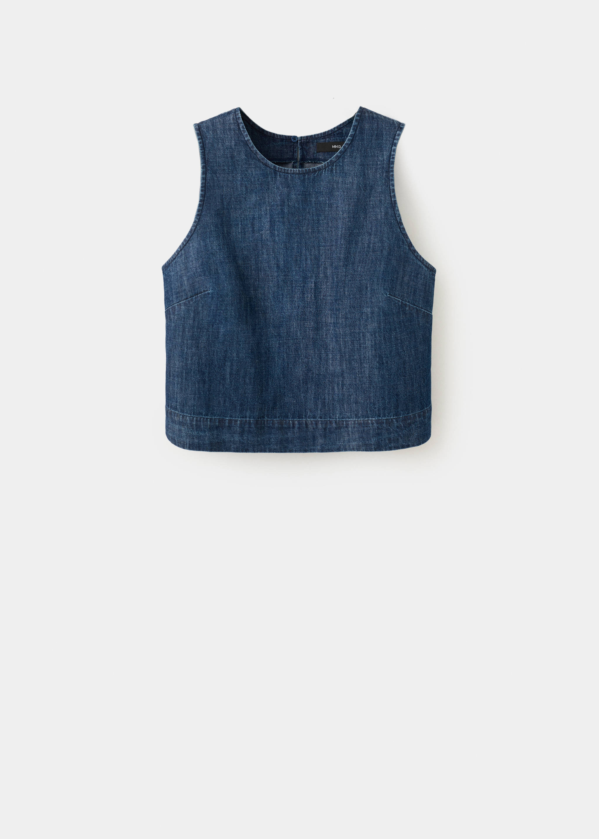 Top en denim avec couture sur le bas - Article sans modèle