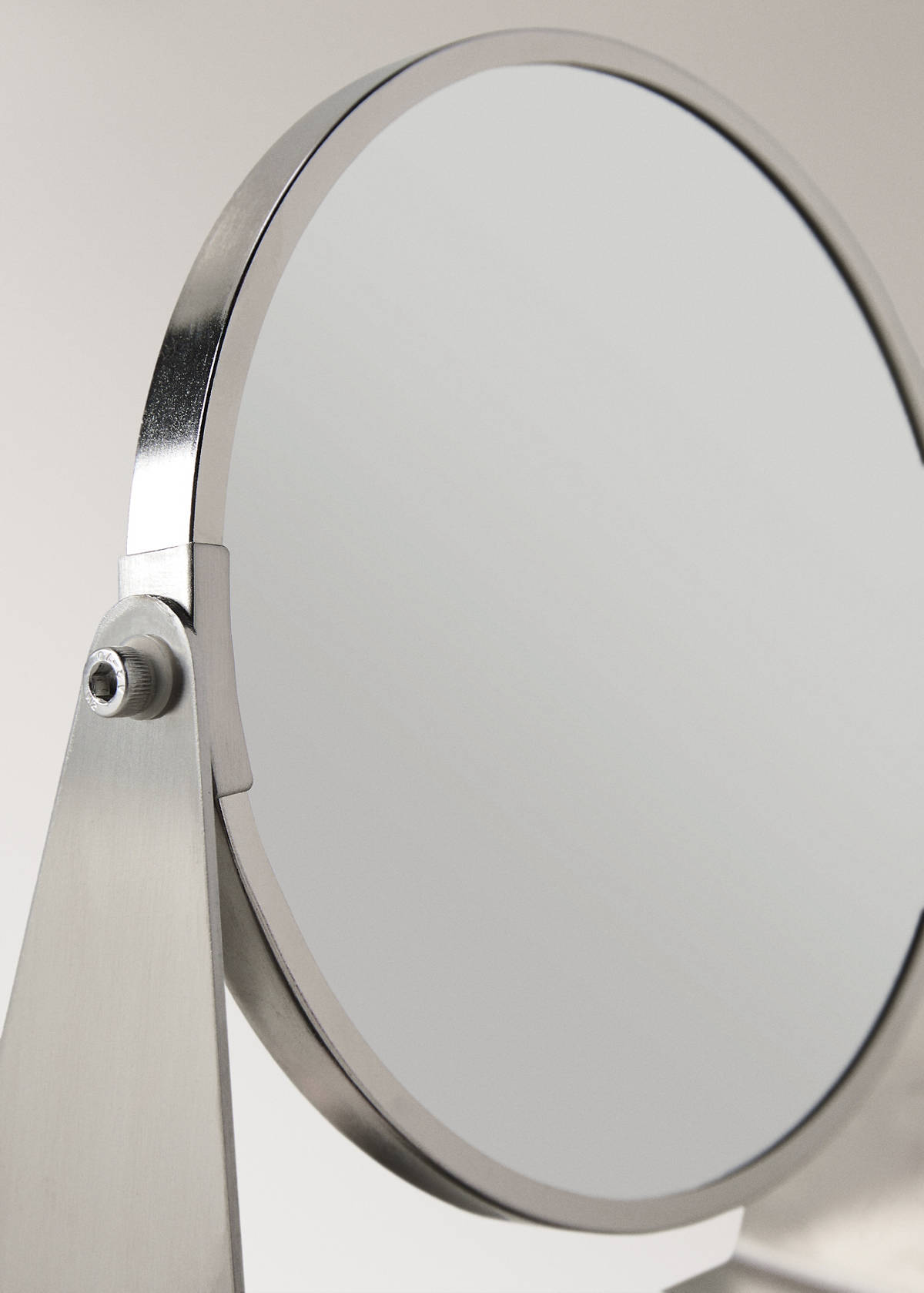 Stainless steel dressing table mirror — Silver