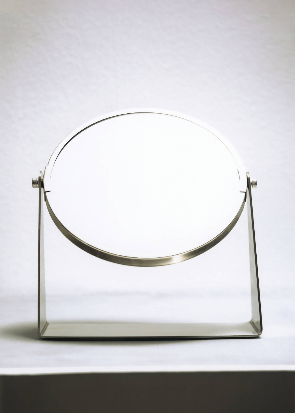 Stainless steel dressing table mirror — Silver