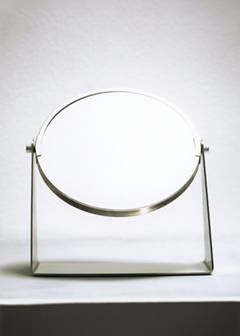 Stainless steel dressing table mirror — Silver 6