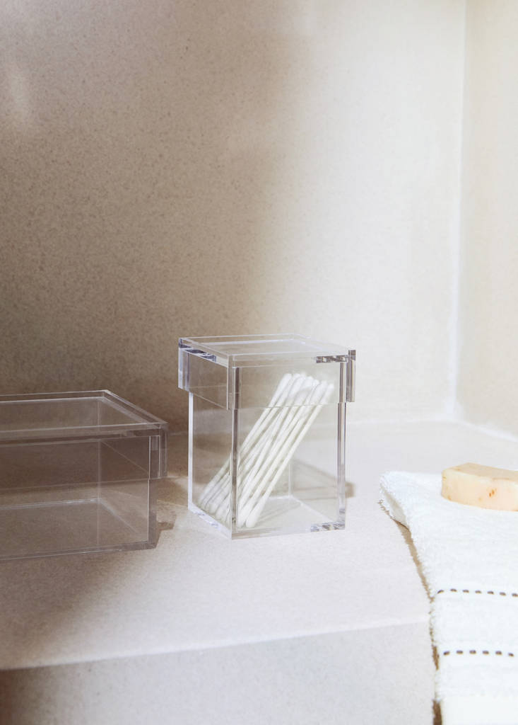 Small acrylic bathroom box — Ice Grey