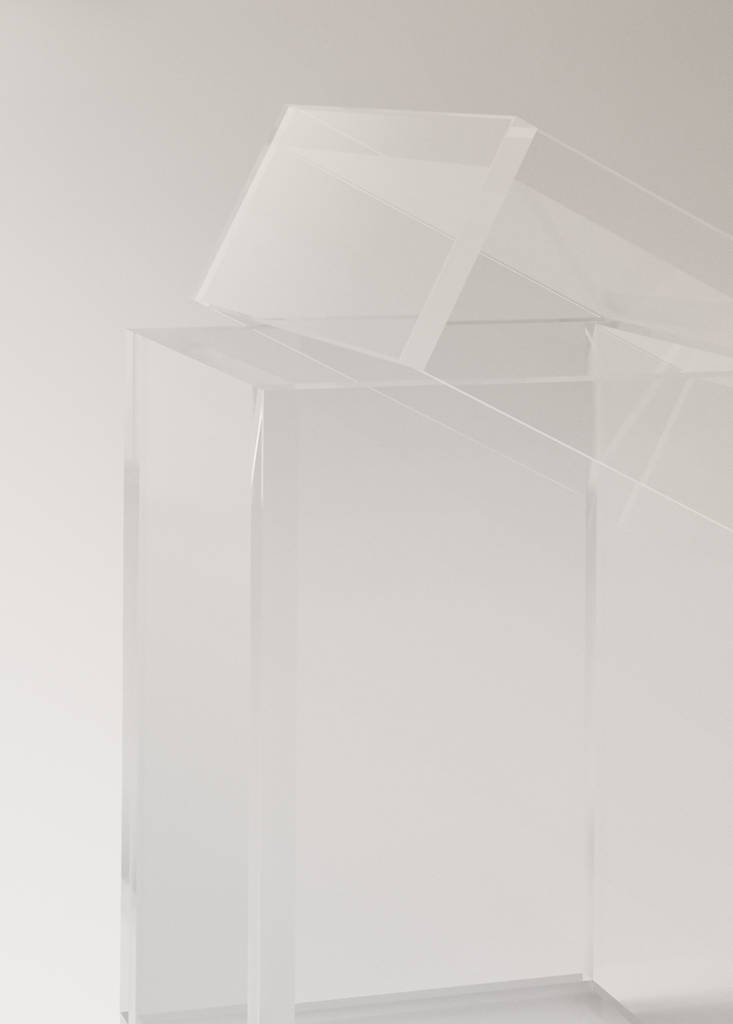 Small acrylic bathroom box — Ice Grey
