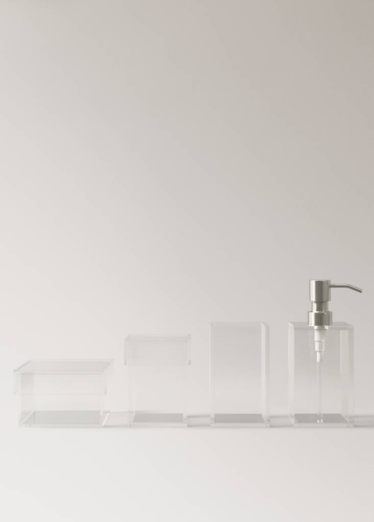Small acrylic bathroom box — Ice Grey