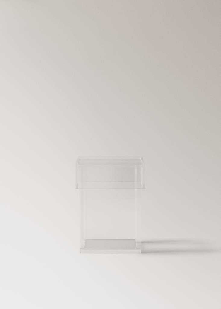 Small acrylic bathroom box — Ice Grey
