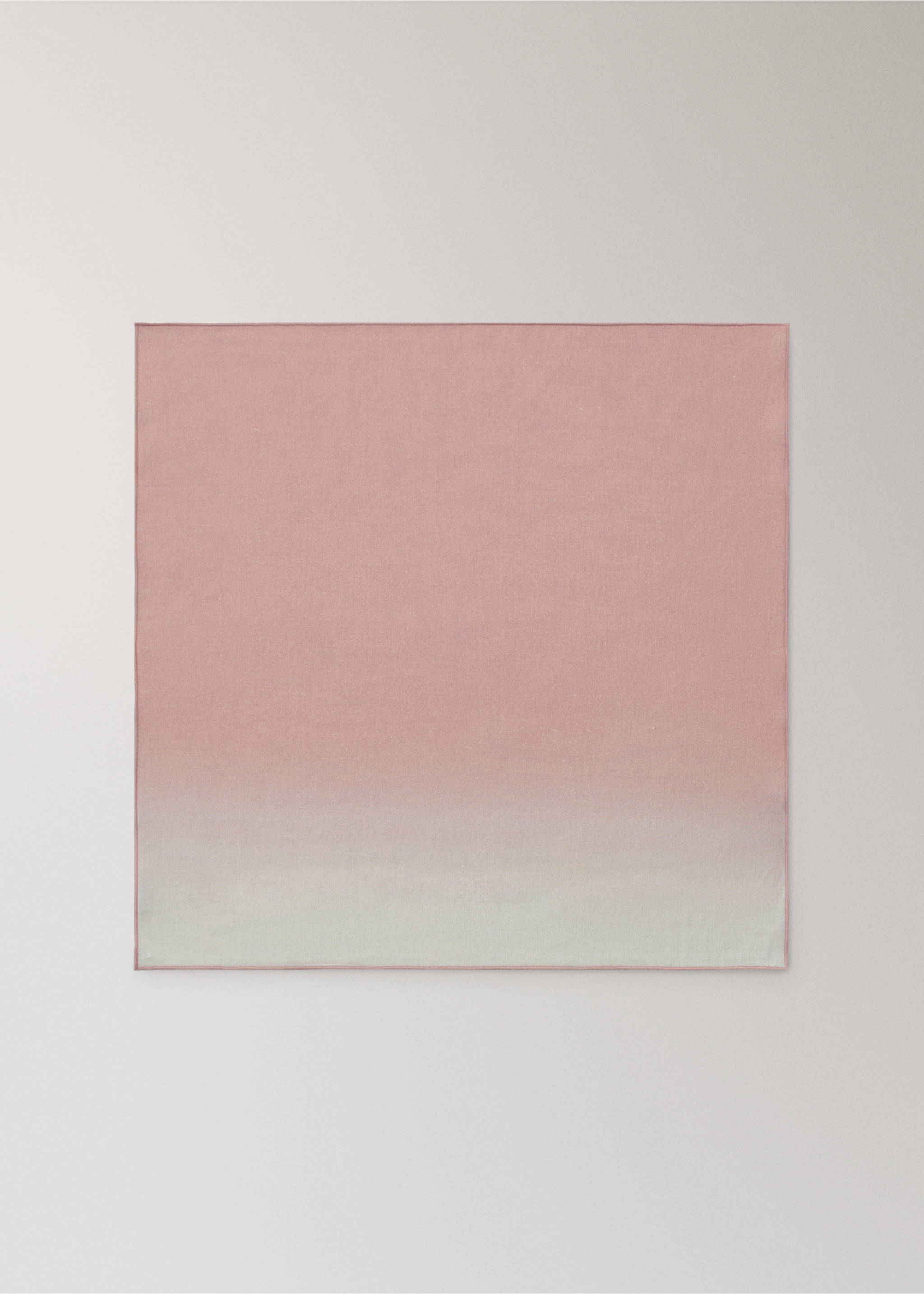 Serviettes de table effet dégradé coton et lin - Article sans modèle, Rose. Ref: 27093276-00.