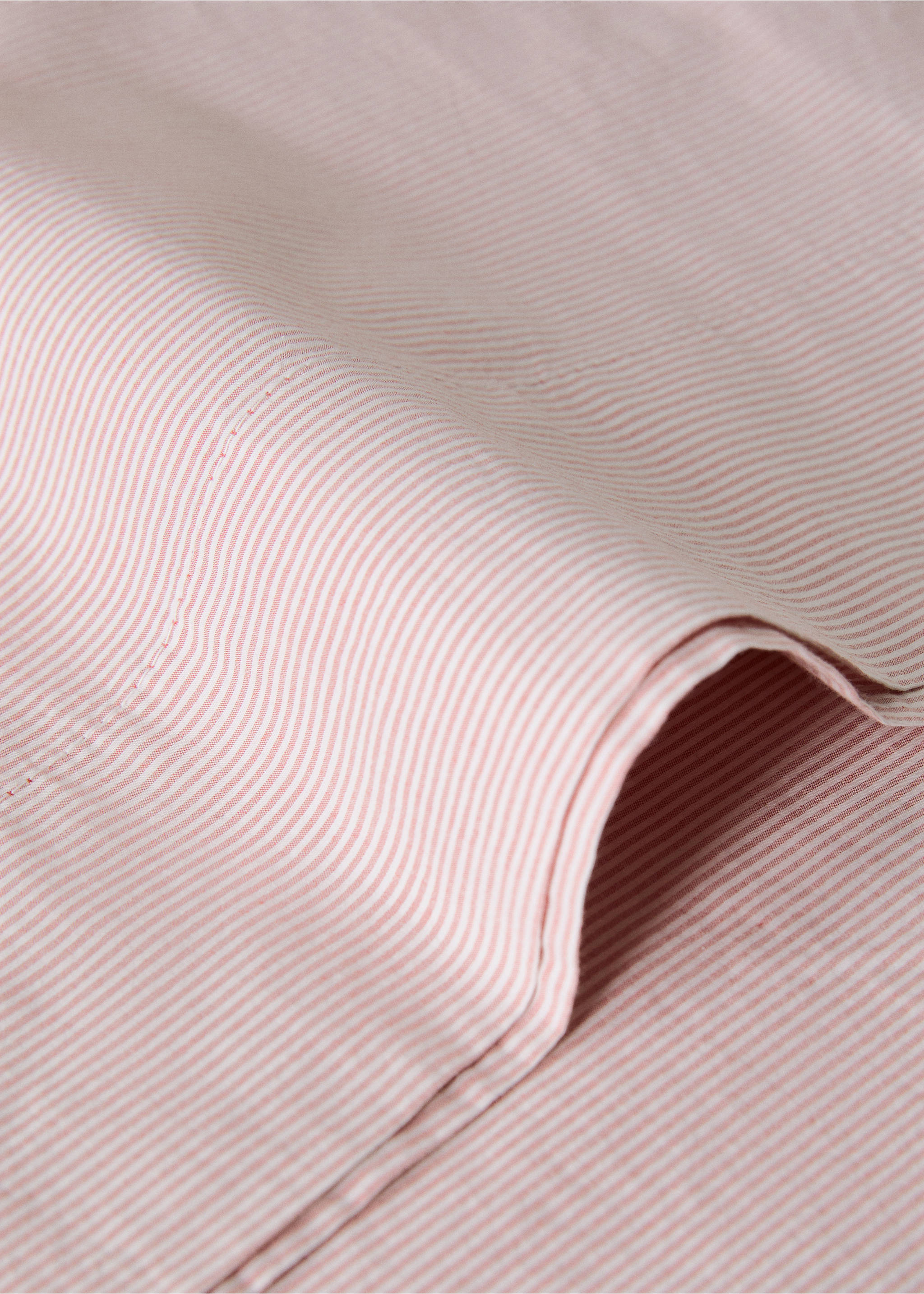 Cotton yarn-dyed pillow cover 45x110 cm - Details of the article 1, Grapefruit. Ref: 27093277-00.