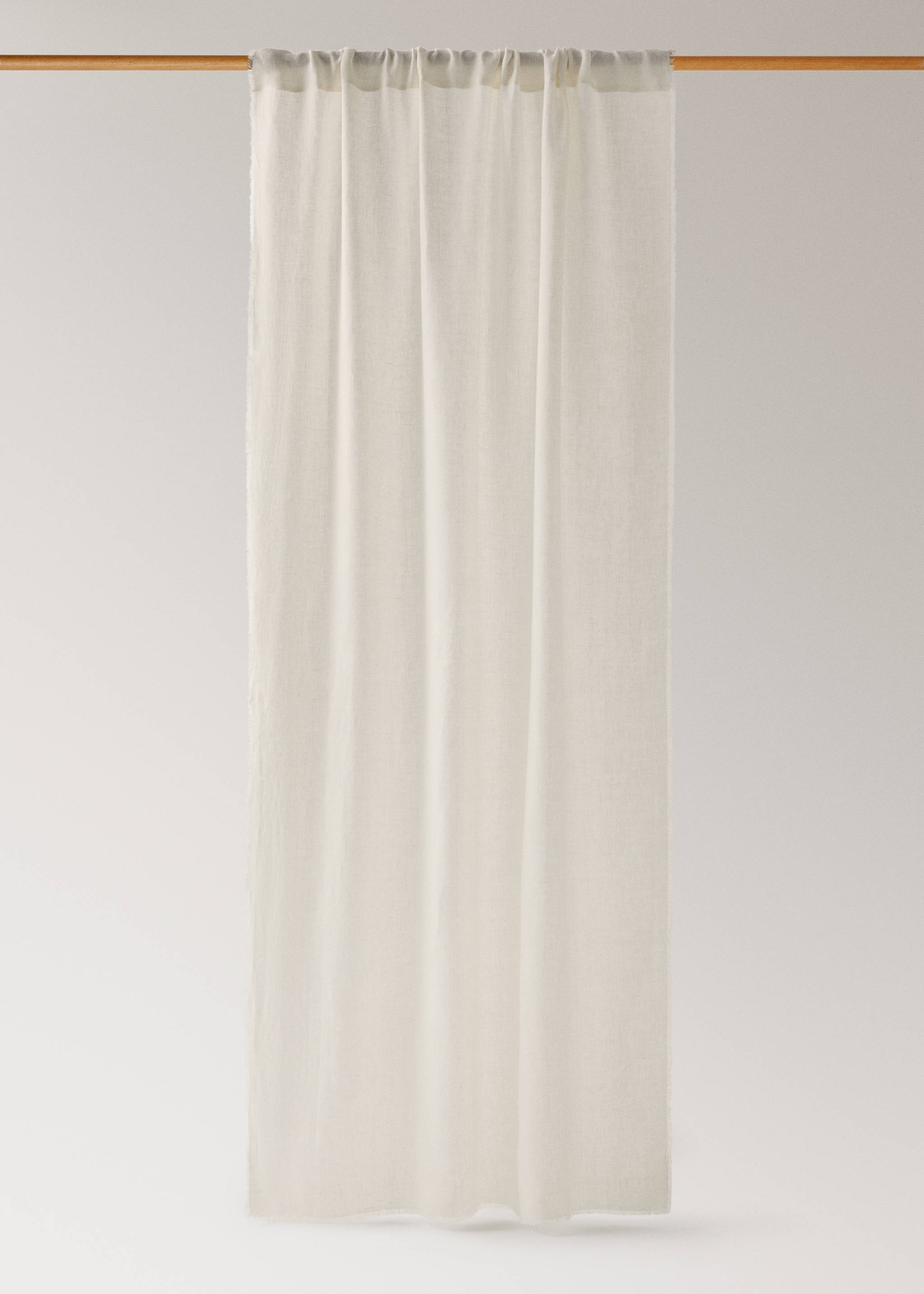 Linen curtain with frayed finish, medium opacity - Article without model
