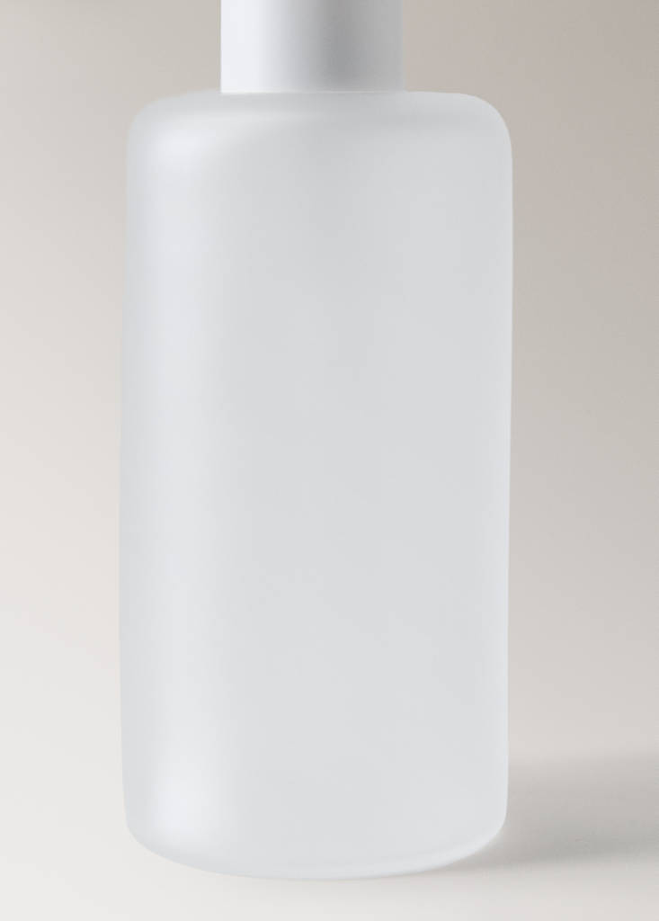 Frosted glass soap dispenser — White