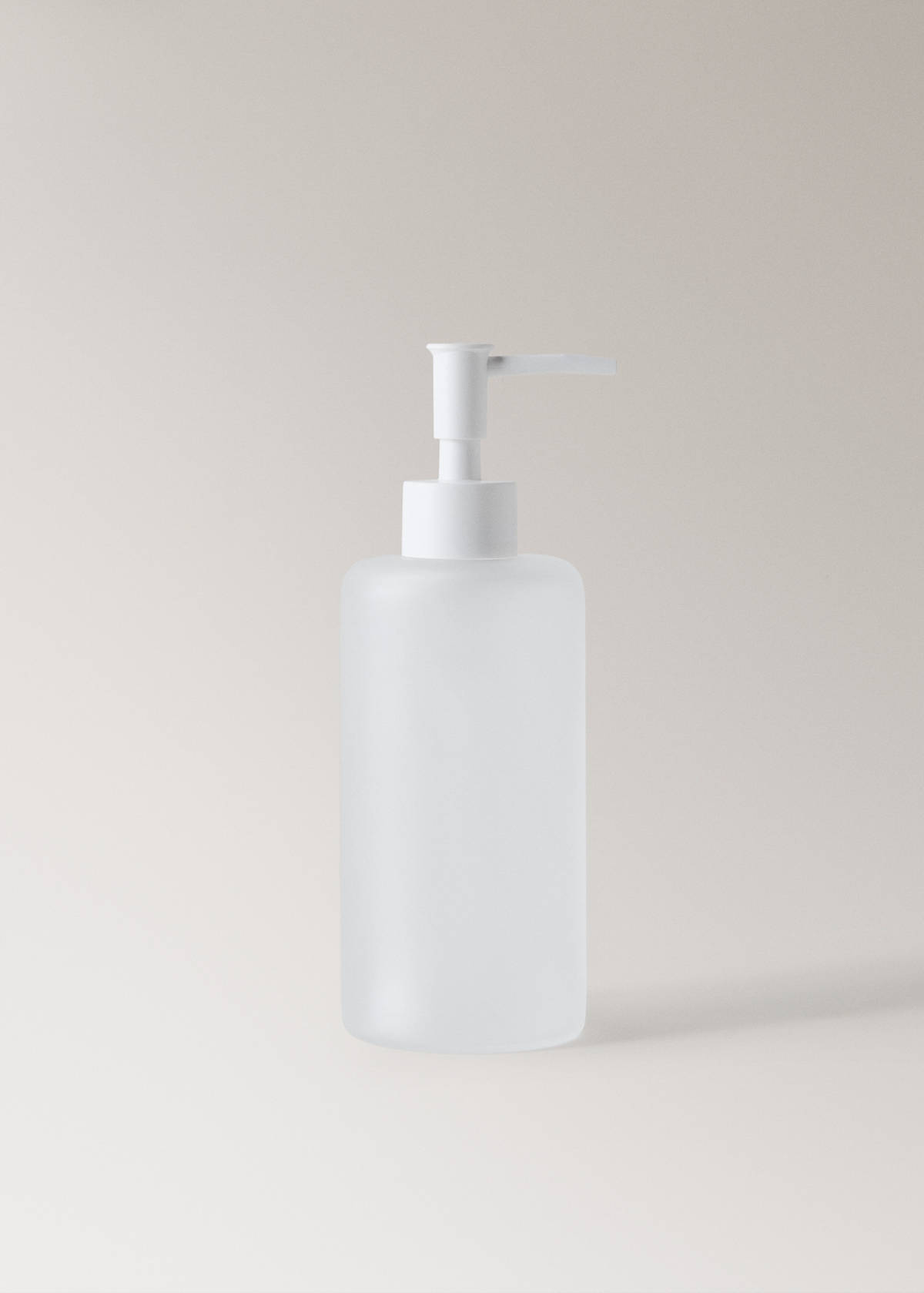 Frosted glass soap dispenser — White