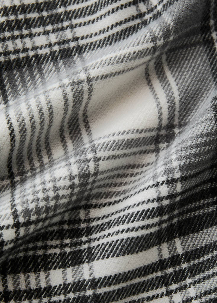 Soft plaid blanket — Grey