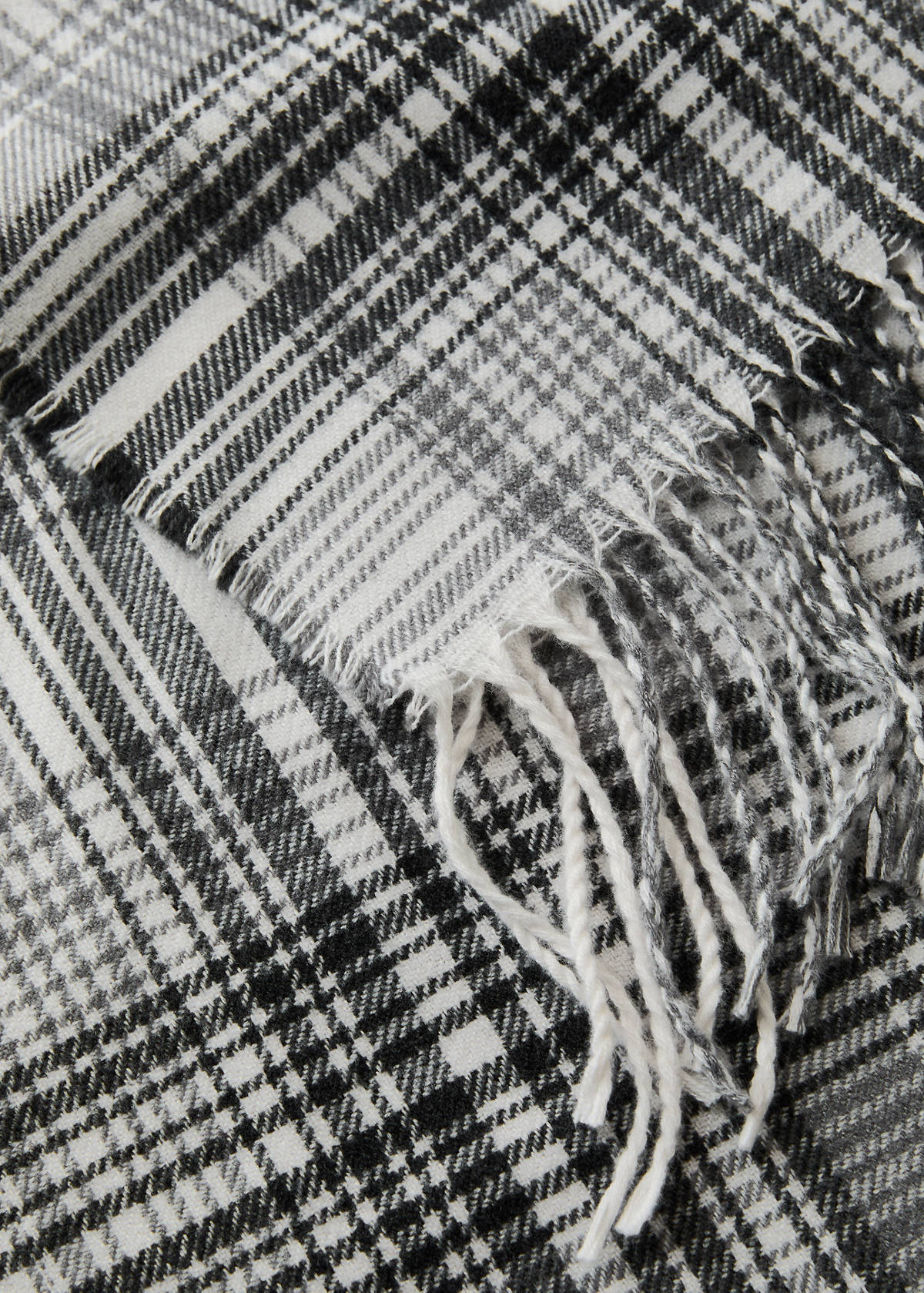 Soft plaid blanket — Grey