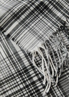 Soft plaid blanket — Grey 3