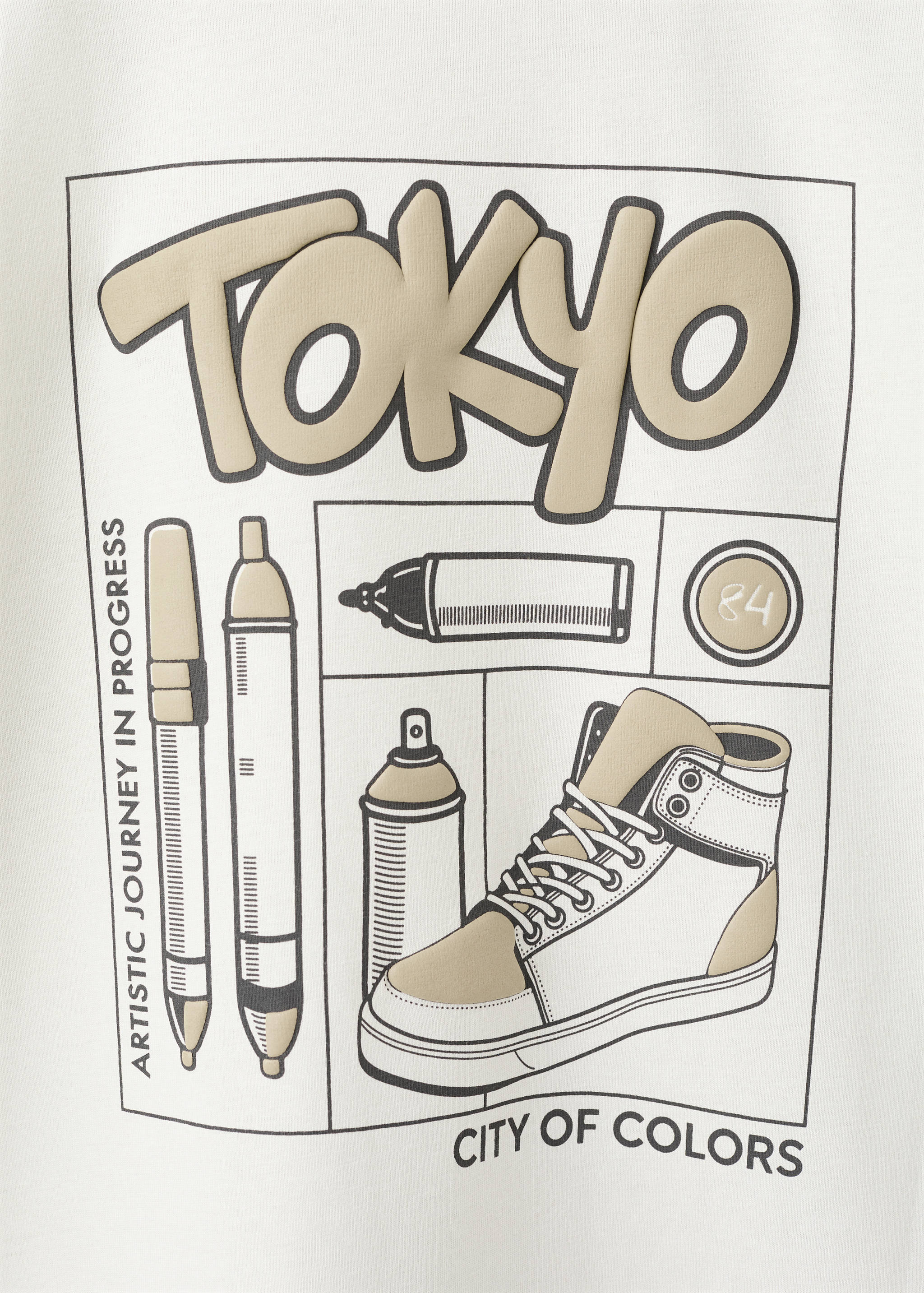 Printed cotton-blend t-shirt - Details of the article 0