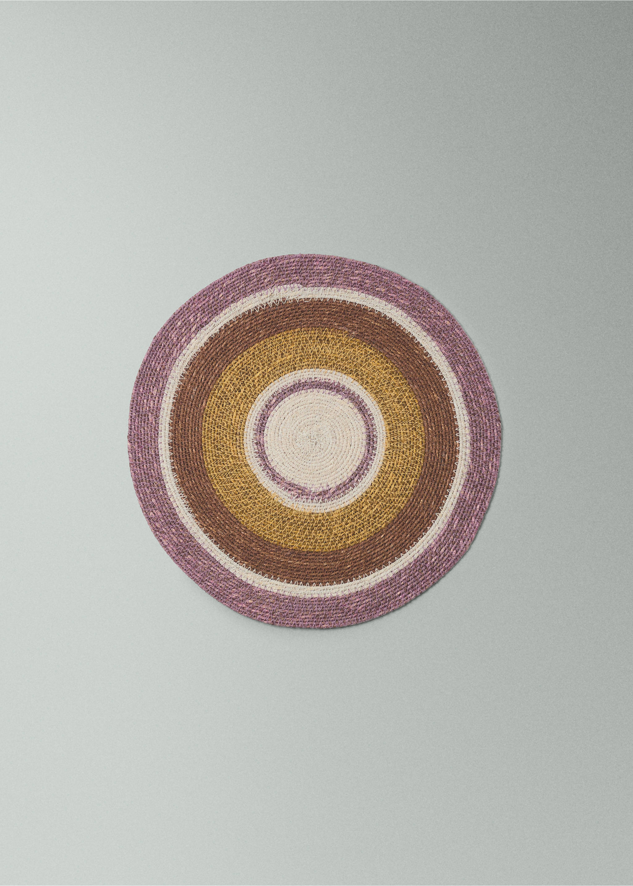 Rundes Platzset aus Seegras - Mittlere Ansicht, Rosa. Ref: 27093287-00.