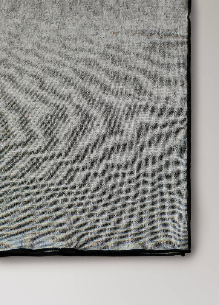 Linen cotton chambray effect tablecloth for 6 to 8 guests — Grey