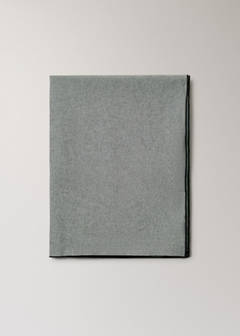 Linen cotton chambray effect tablecloth for 6 to 8 guests — Grey 6