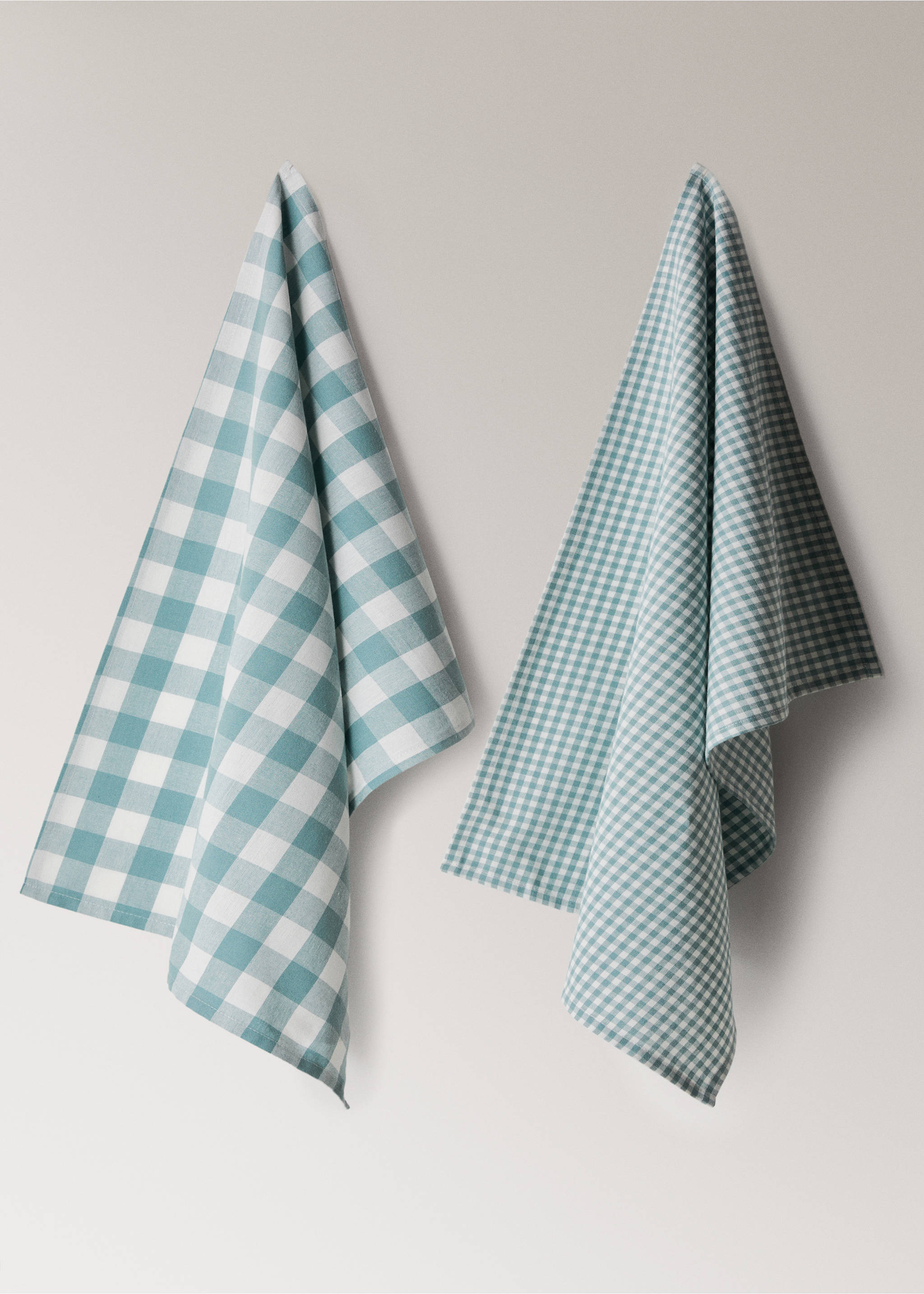 Checkered kitchen towels colour - Article without model, Blue. Ref: 27093291-00.