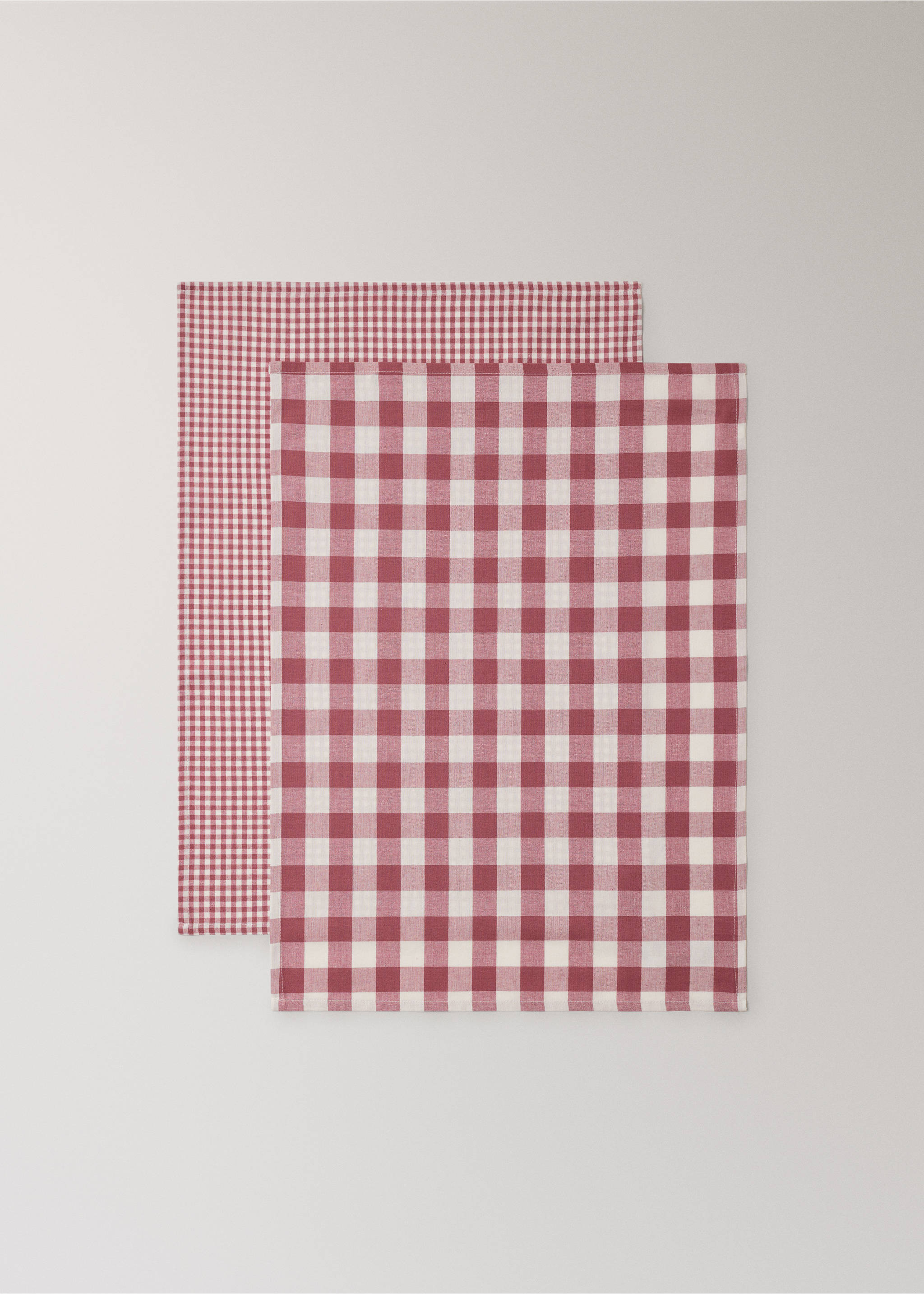 Panos de cozinha aos quadrados de cor - Pormenor do artigo 3, Rosa. Ref: 27093291-00.