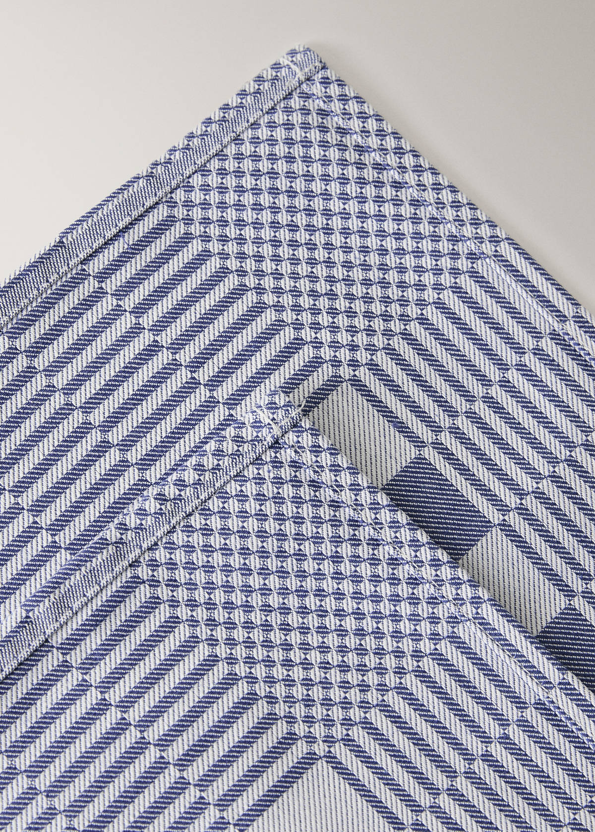 Cotton checkered kitchen towels — Blue