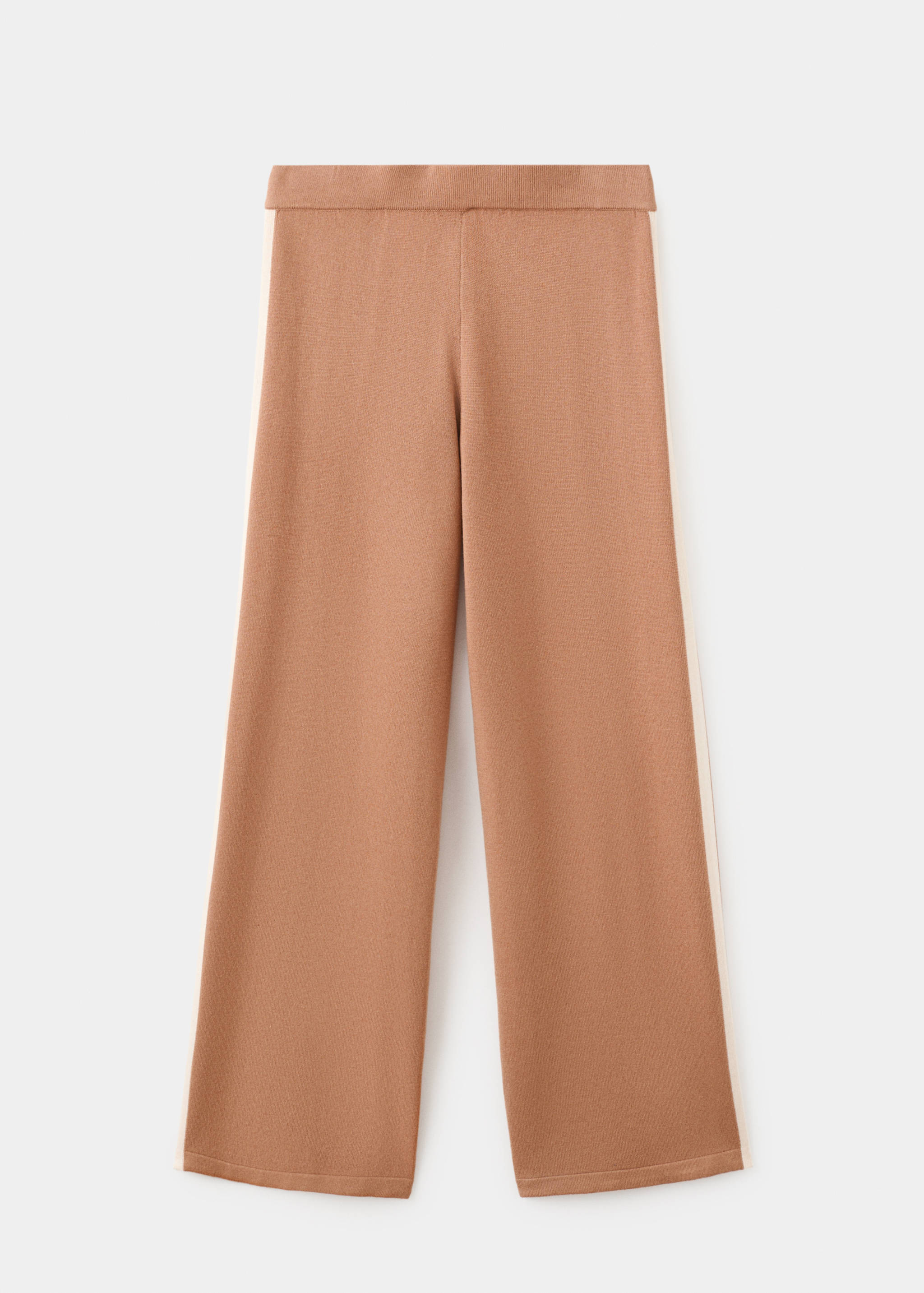 Contrast stripe knit trousers - Article without model