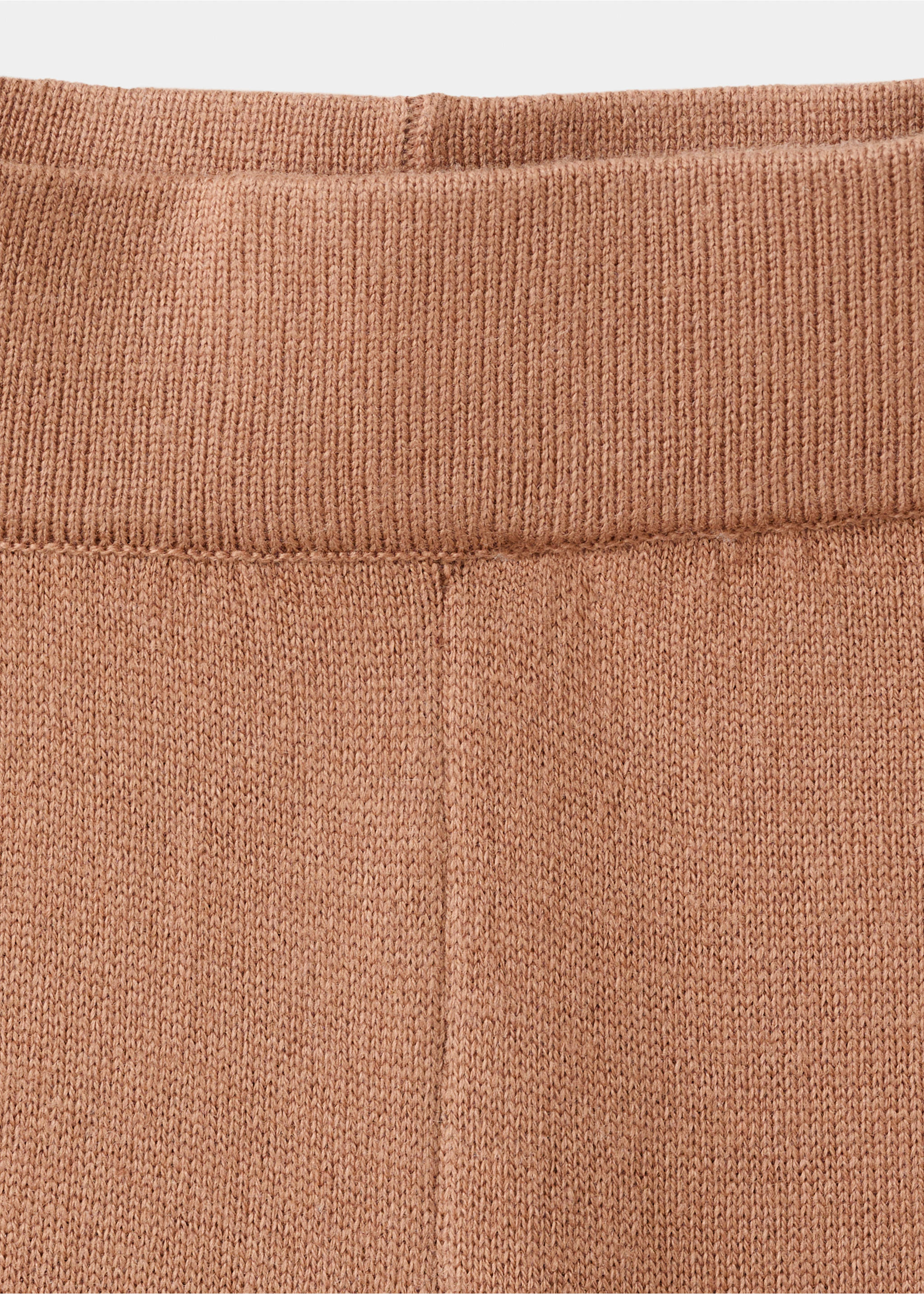 Contrast stripe knit trousers - Details of the article 8, Medium Brown. Ref: 27093295-00.