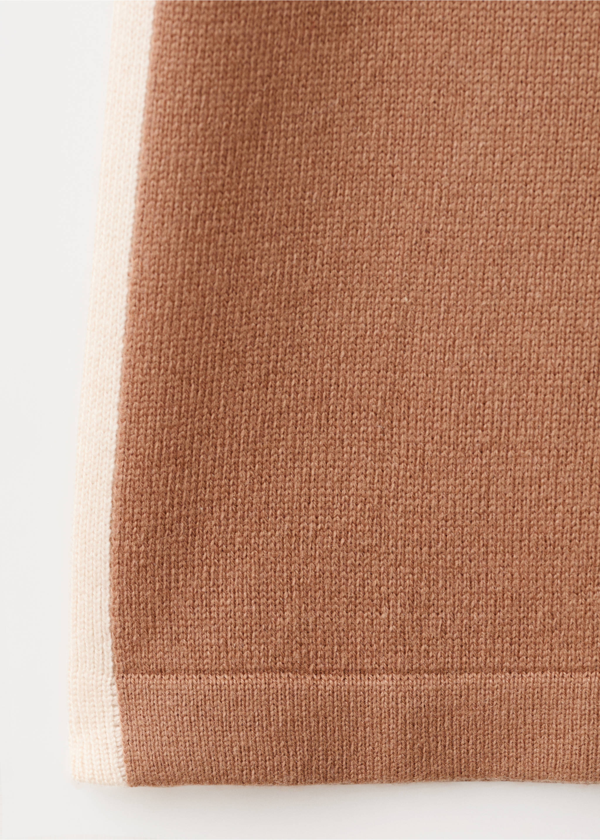 Contrast stripe knit trousers - Details of the article 0, Medium Brown. Ref: 27093295-00.