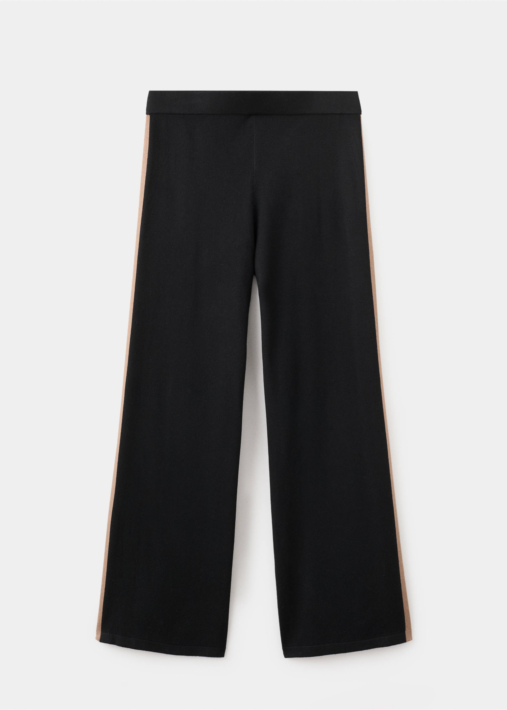 بنطلون محبوك بخطوط متباينة - منتج دون نموذج, أسود. Ref: 27093295-00.