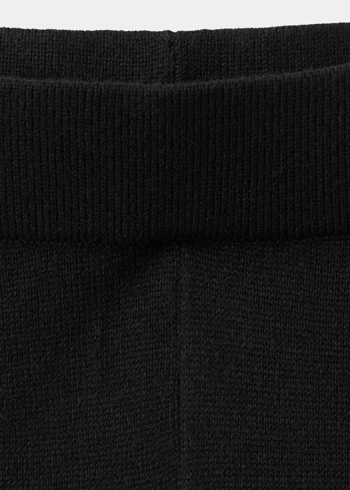 Contrast stripe knit trousers — Black