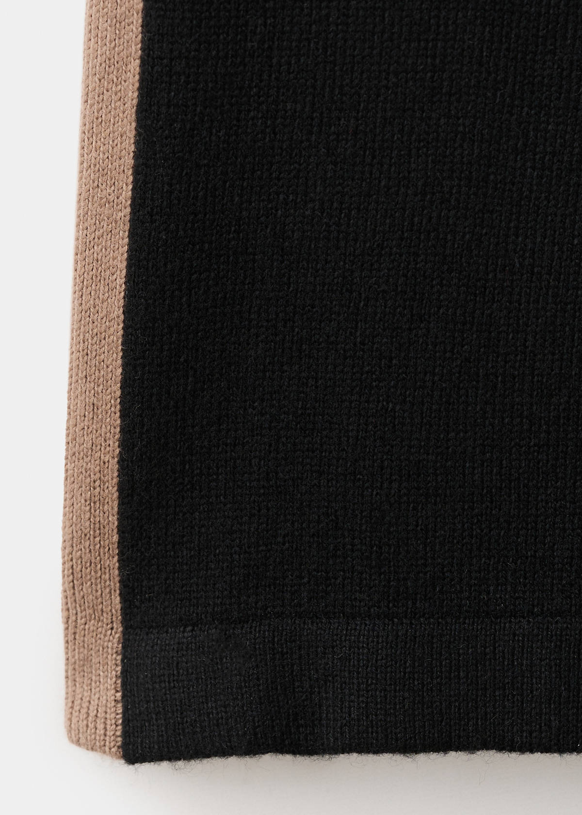 Contrast stripe knit trousers — Black