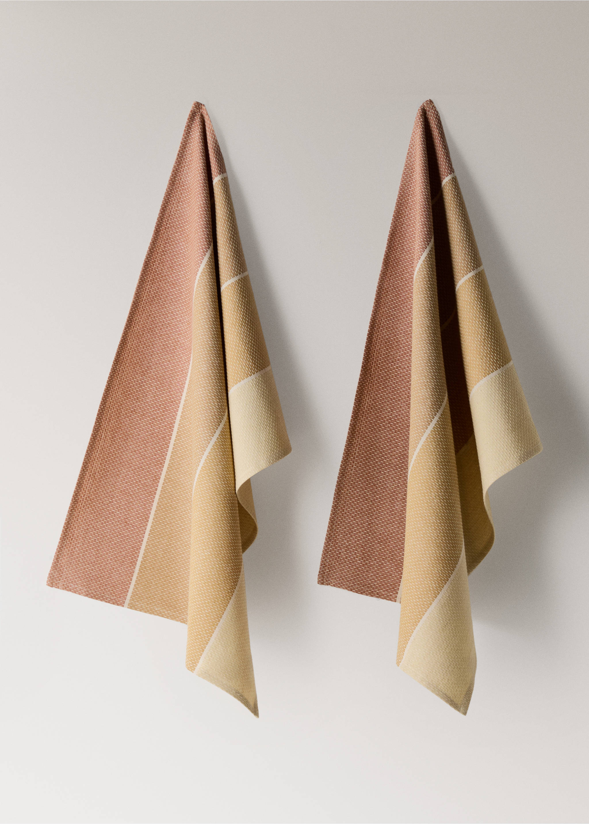 Waffle weave kitchen towels - Article without model, Yellow. Ref: 27093296-00.