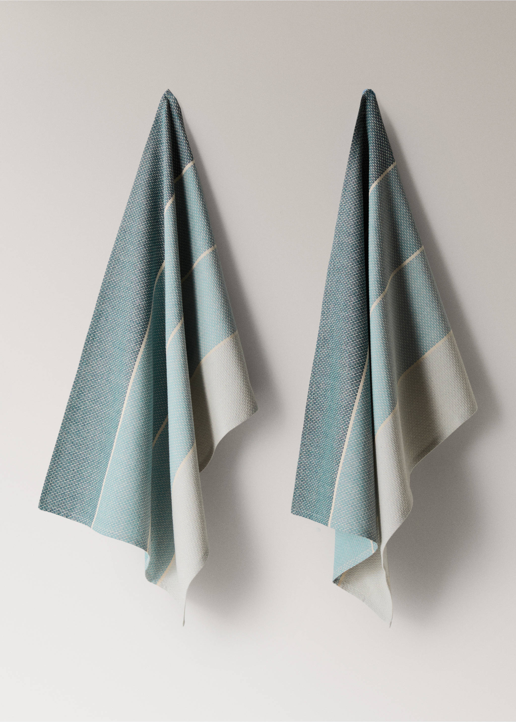 Waffle weave kitchen towels - Article without model, Blue. Ref: 27093296-00.