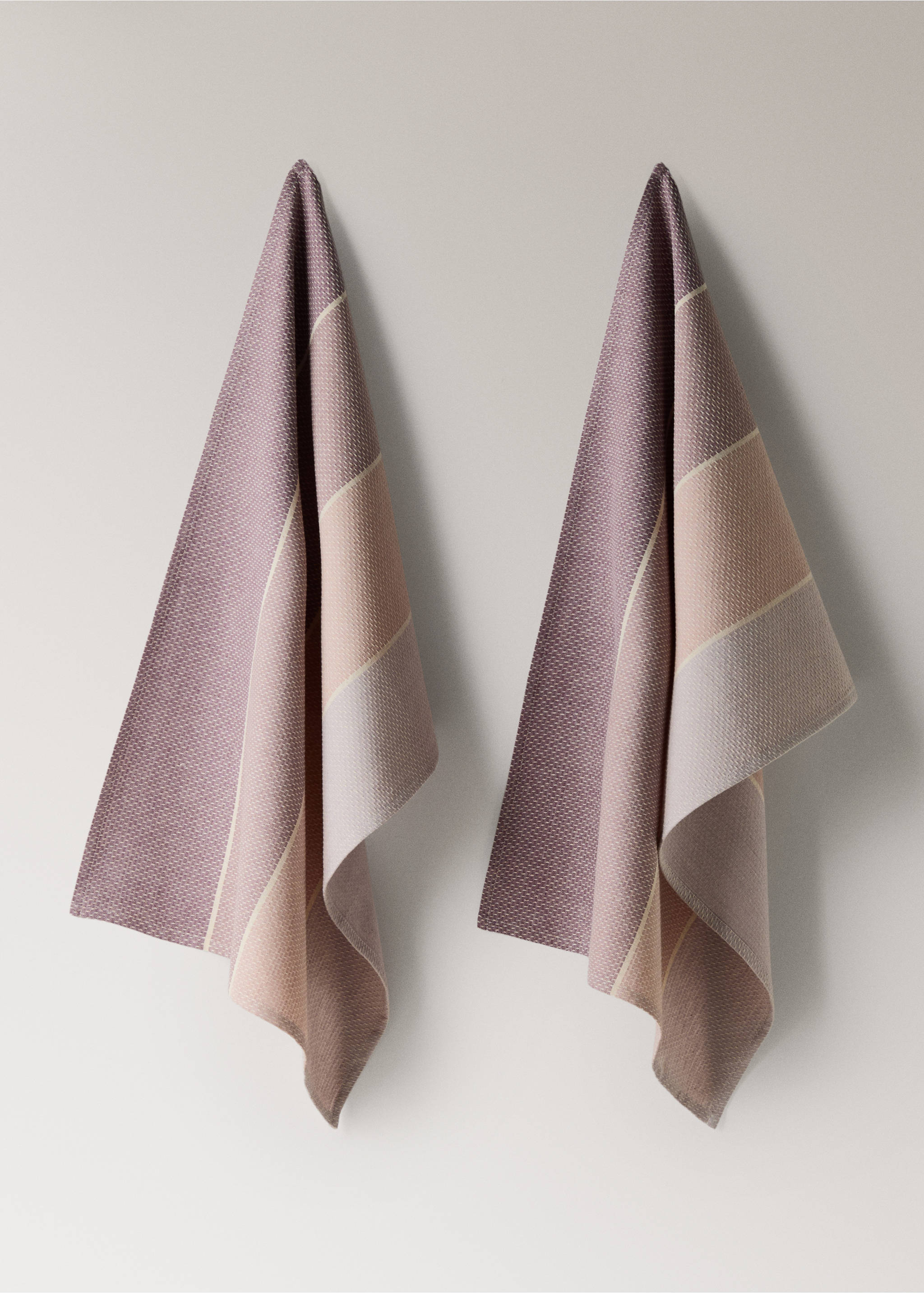 Waffle weave kitchen towels - Article without model, Pink. Ref: 27093296-00.