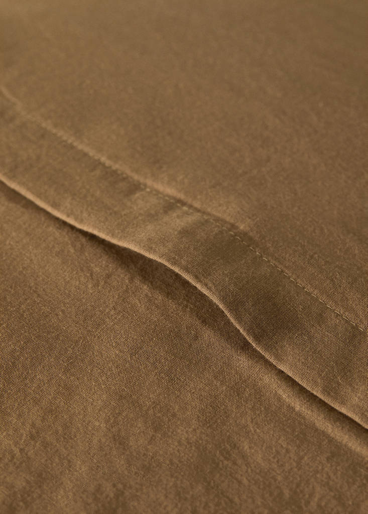 Cotton bed cushion cover with hand-stitched seams 50x50 cm - thumbnail 4
