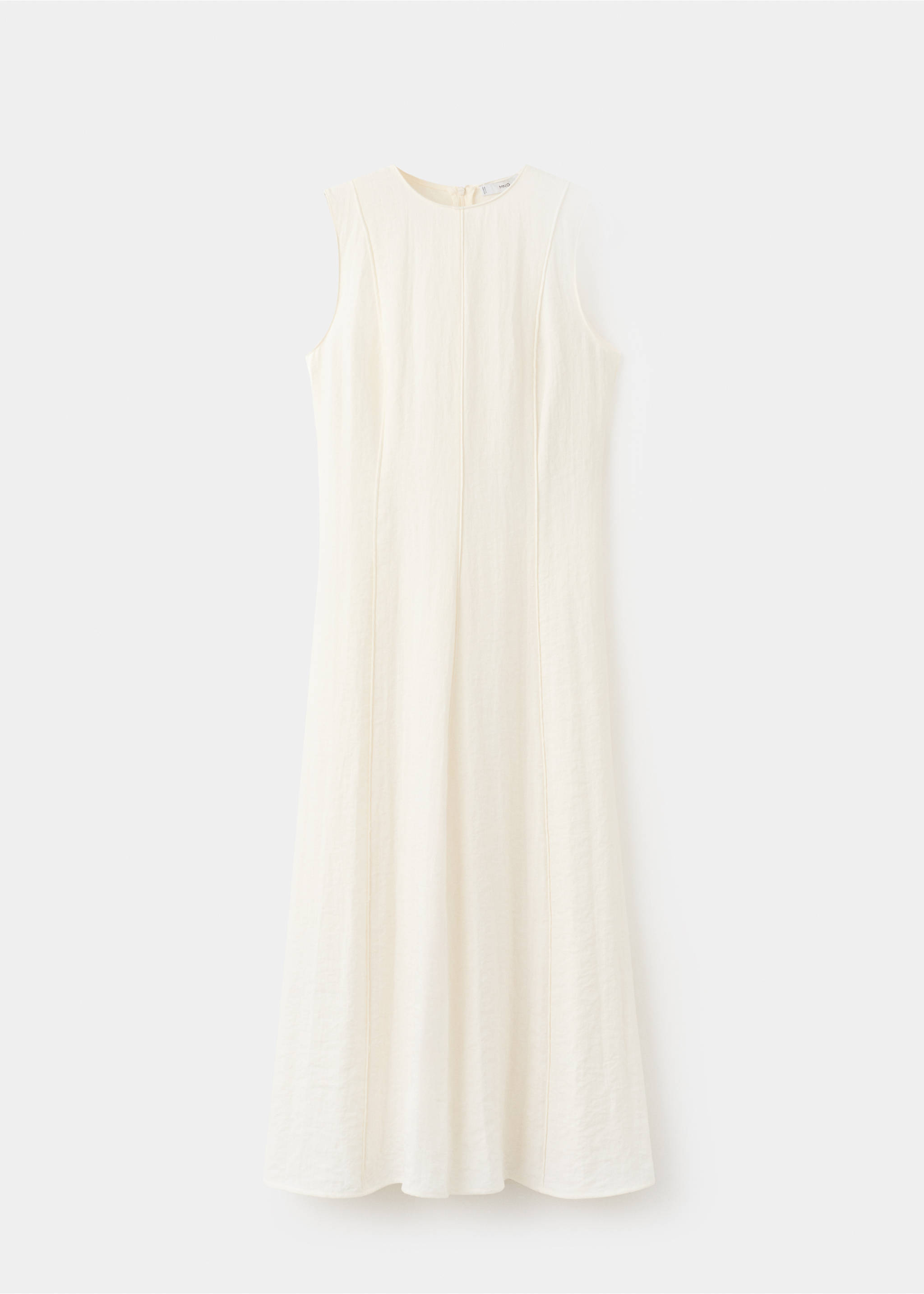 A-line dress with godets - Article without model, Ecru. Ref: 27093302-00.