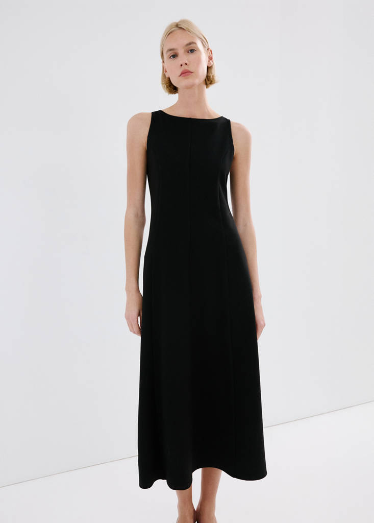 A-line dress with godets