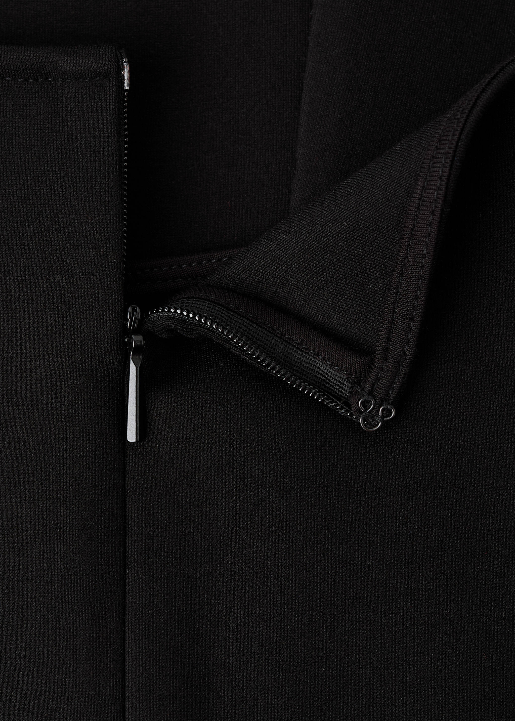 A-line dress with godets - Details of the article 0, Black. Ref: 27093303-00.