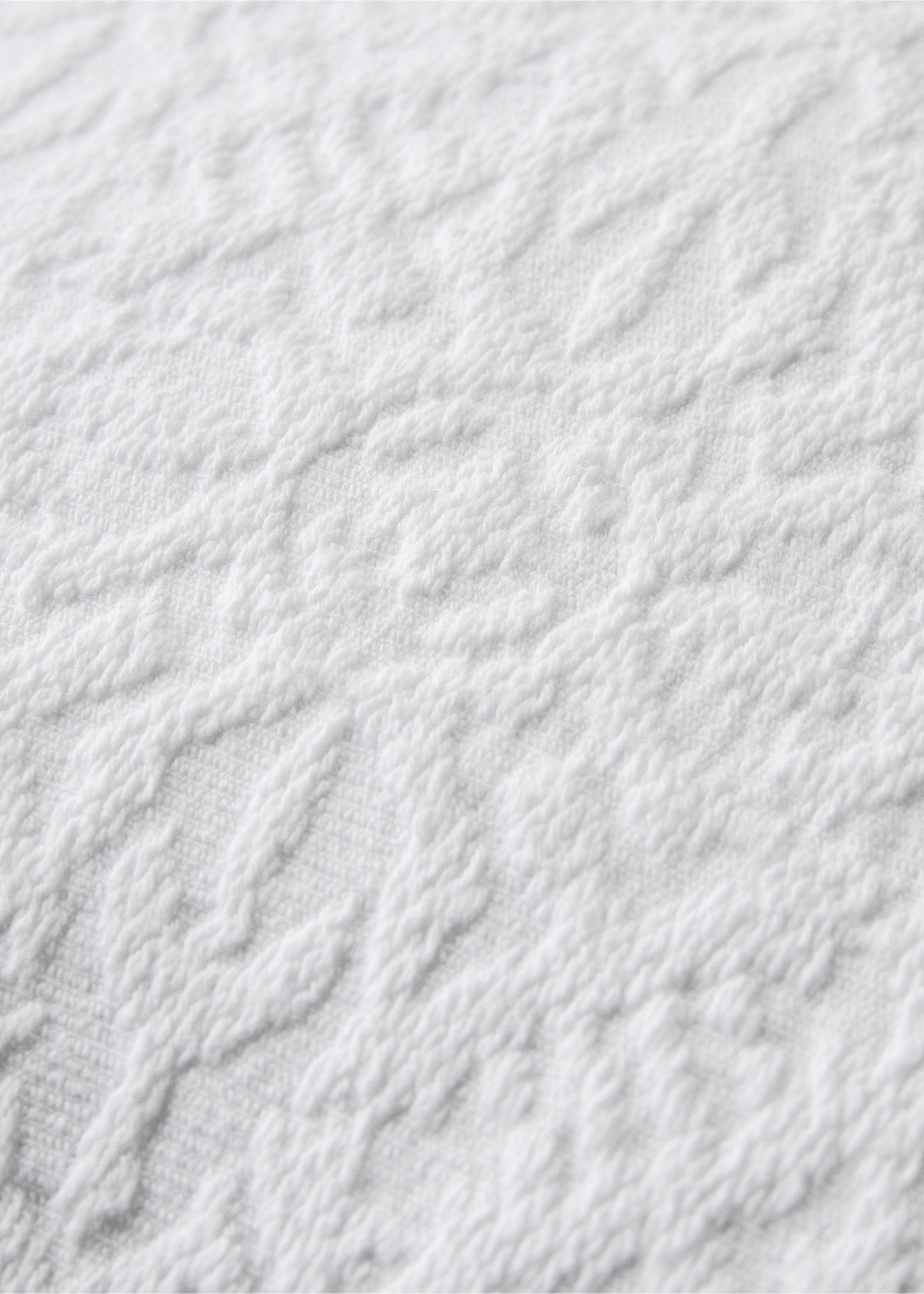 Cotton jacquard cushion cover with mosaic design 50x50 cm - Details of the article 3, White. Ref: 27093304-00.