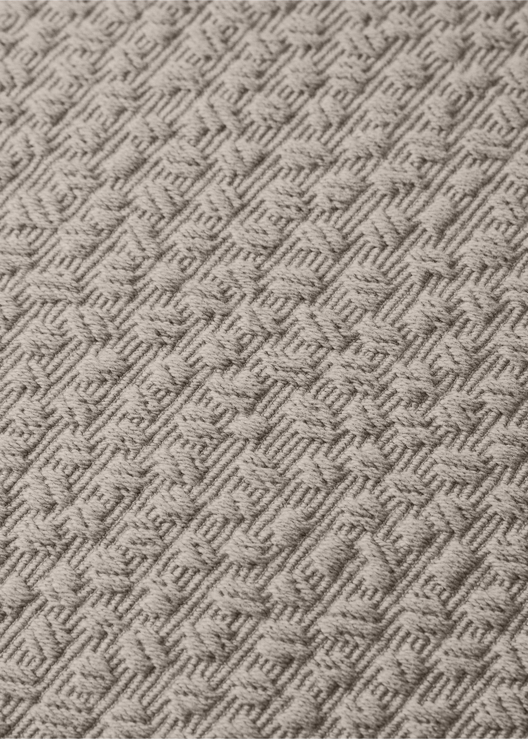 Cotton jacquard bed pillowcase 50x50 cm - Details of the article 3, Medium Brown. Ref: 27093305-00.