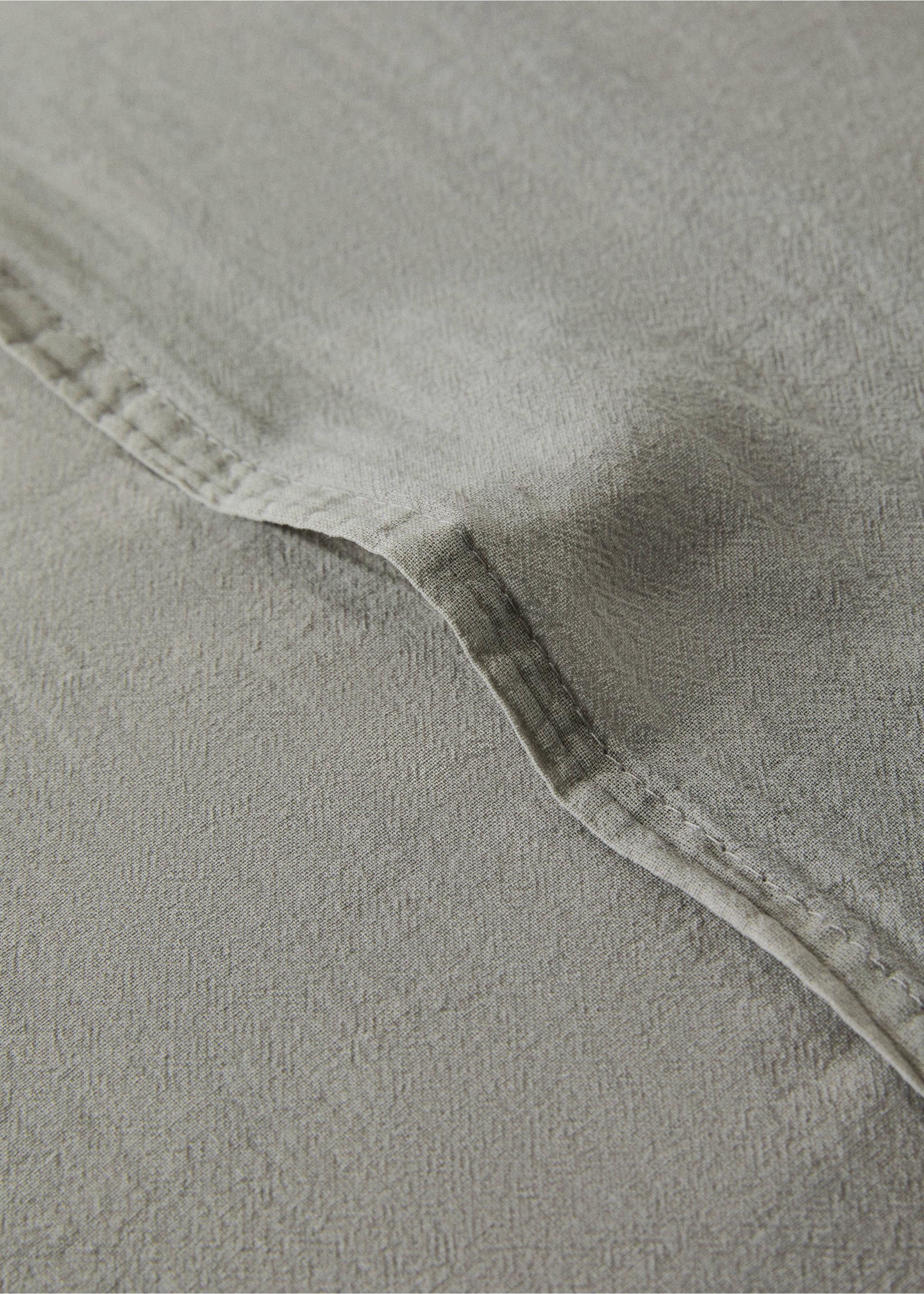 Kopfkissenbezug aus Baumwolle, stückgefärbt, 50 x 50 cm - Detail des Artikels 2, Hellgrau/Pastellgrau. Ref: 27093307-00.