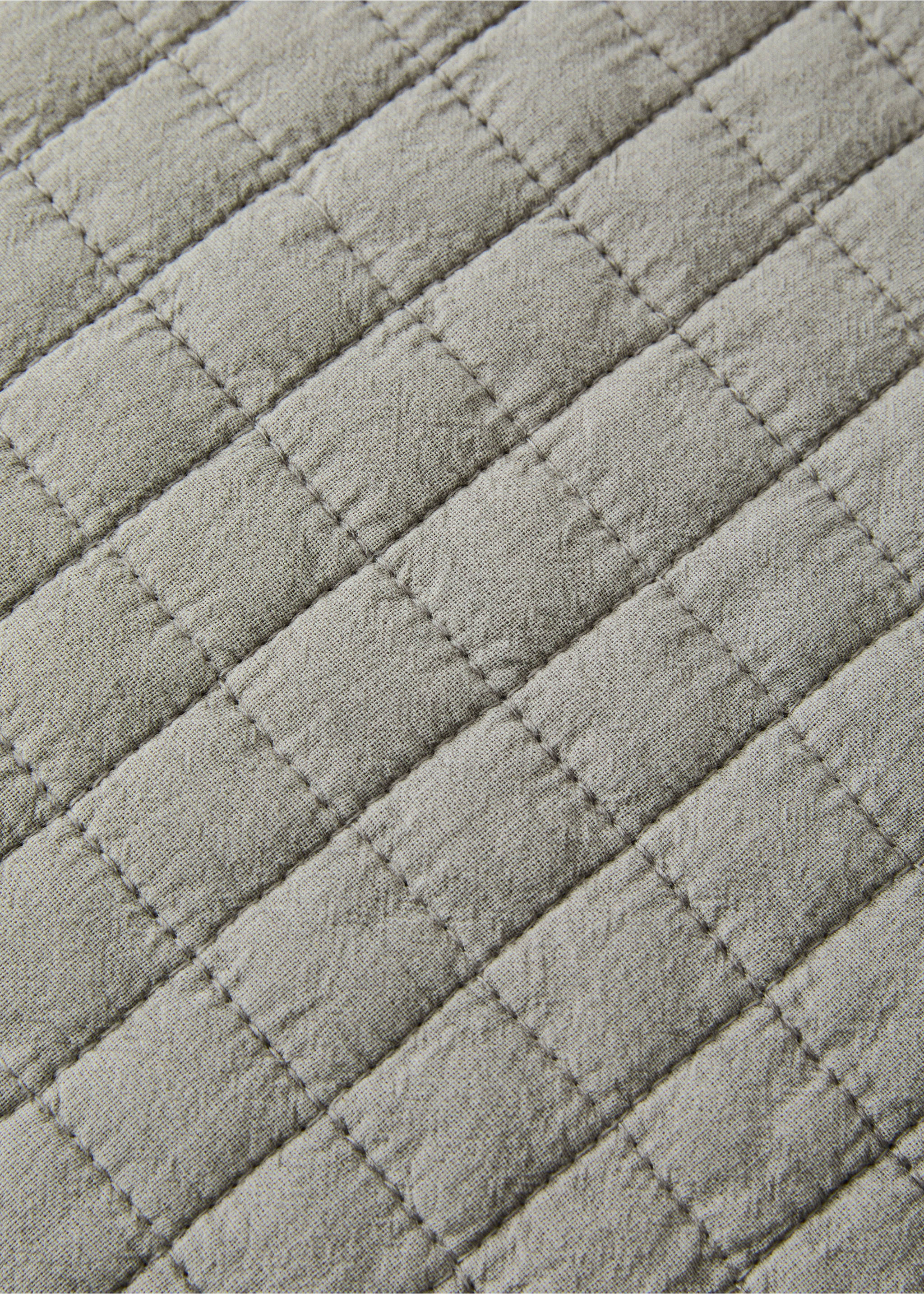 Kopfkissenbezug aus Baumwolle, stückgefärbt, 50 x 50 cm - Detail des Artikels 3, Hellgrau/Pastellgrau. Ref: 27093307-00.