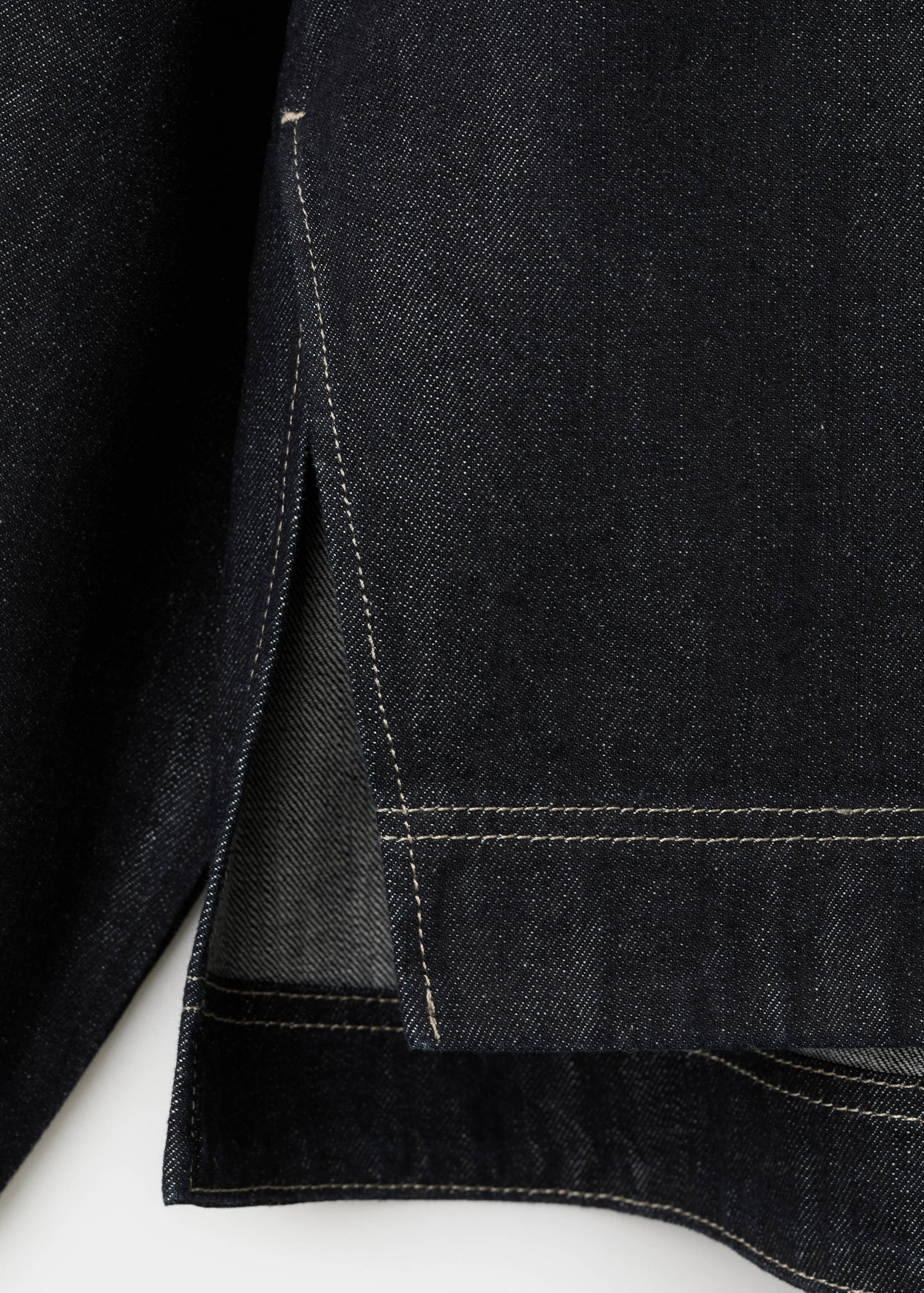 Denim blouse with knot neck - Details of the article 0