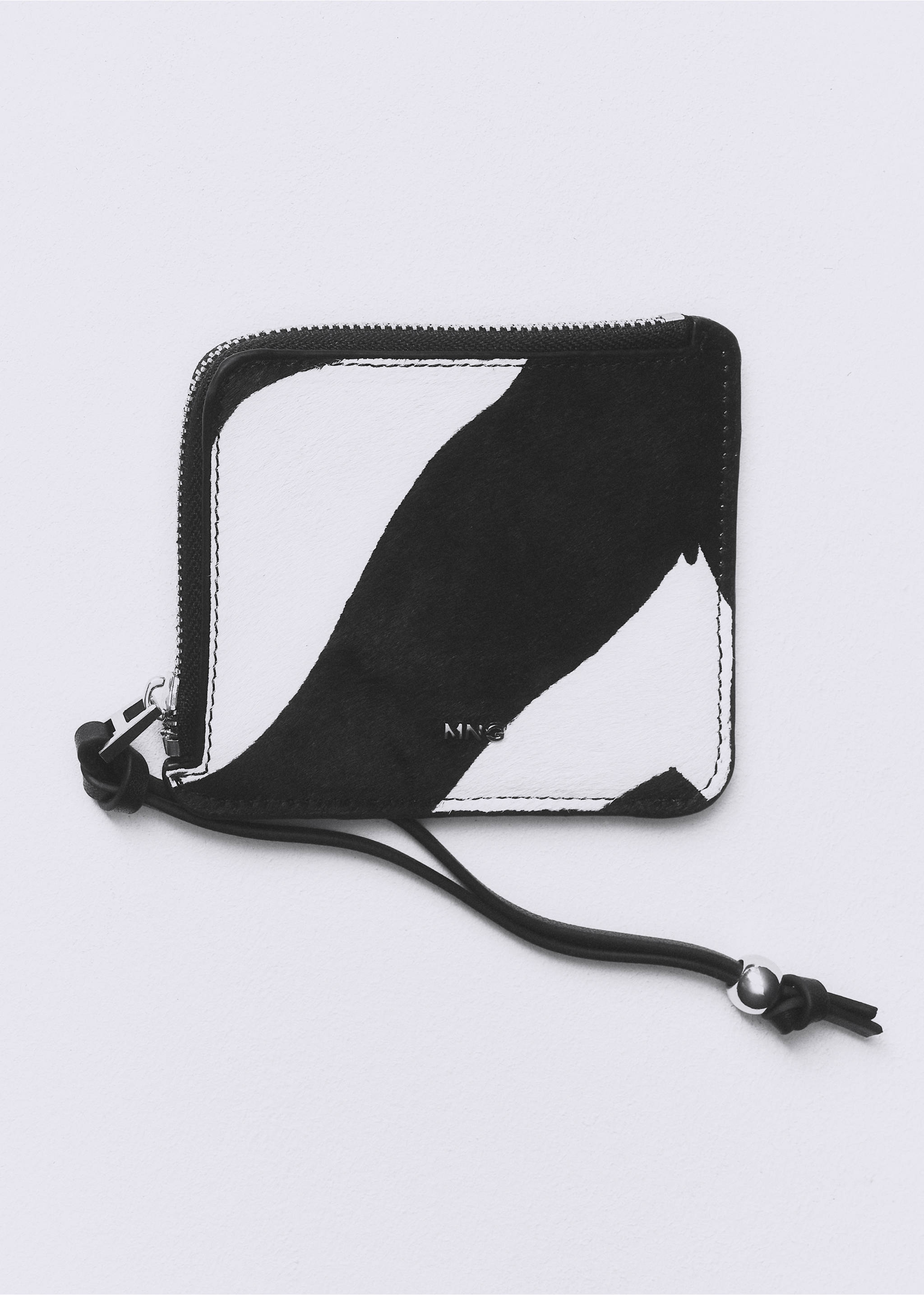 Zebra hair leather purse - General plane, Black. Ref: 27093311-00.