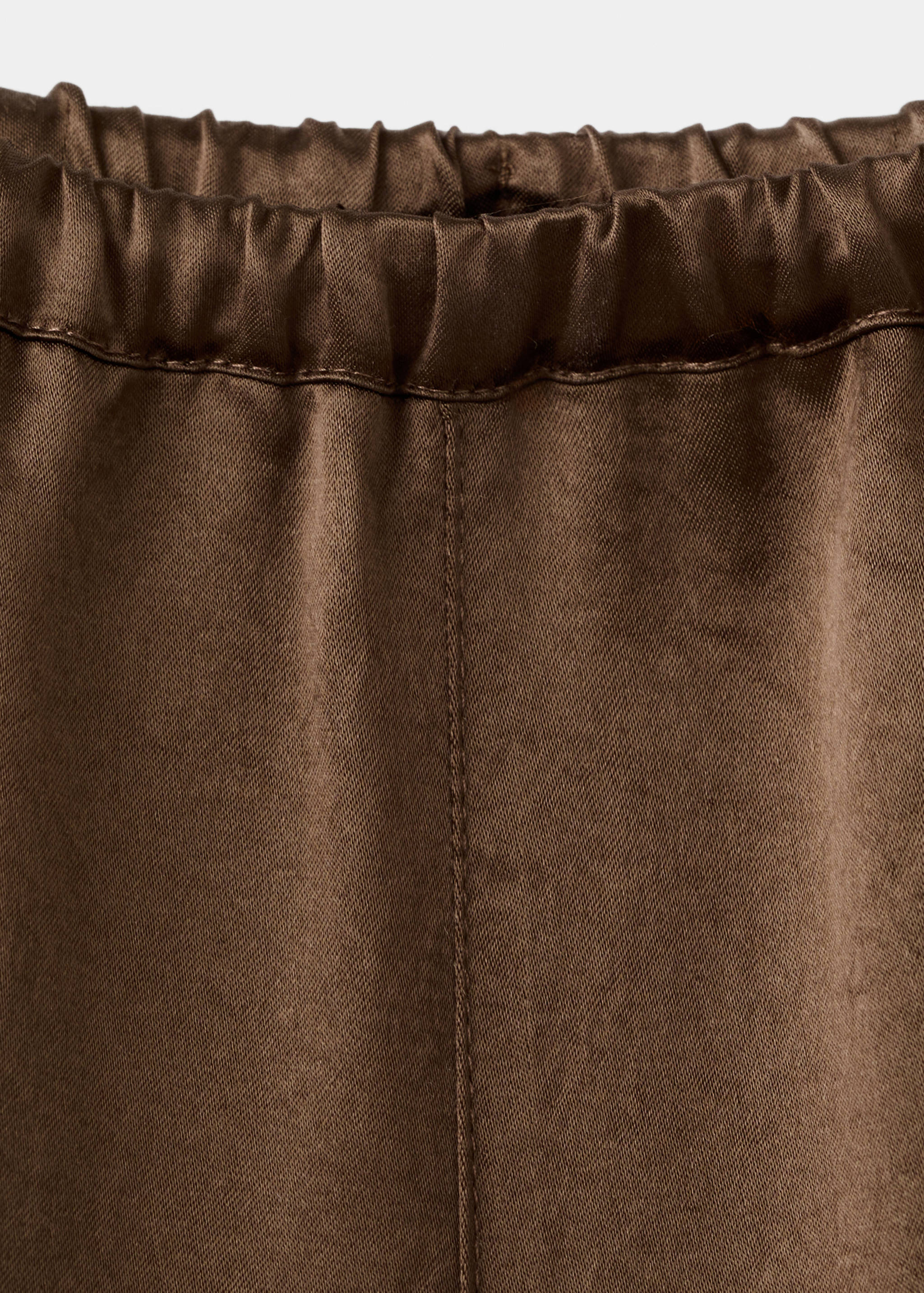 Satin trousers with elastic waist - Details of the article 8
